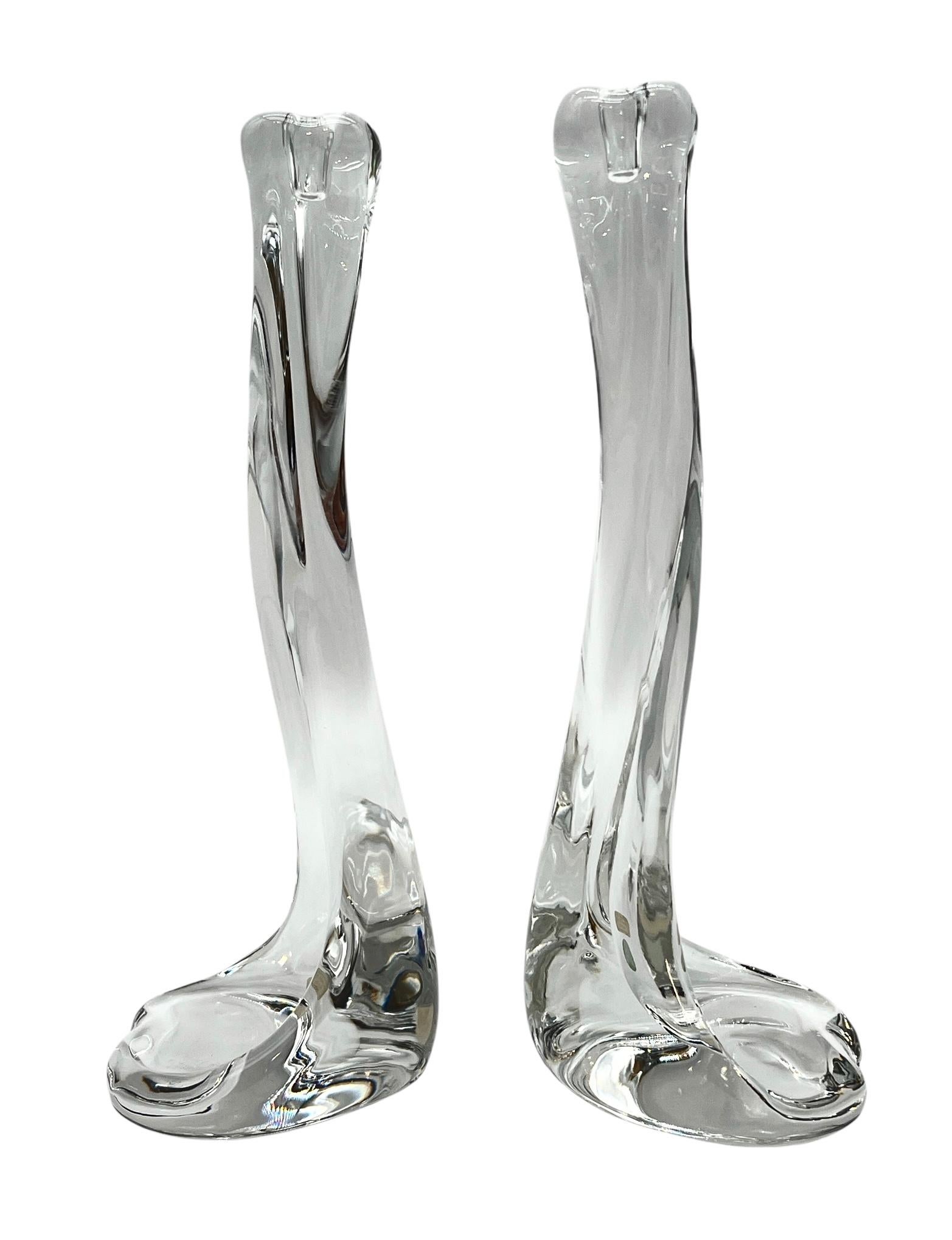 Mid-Century Modern Pair Elsa Peretti for Tiffany & Co. Crystal 