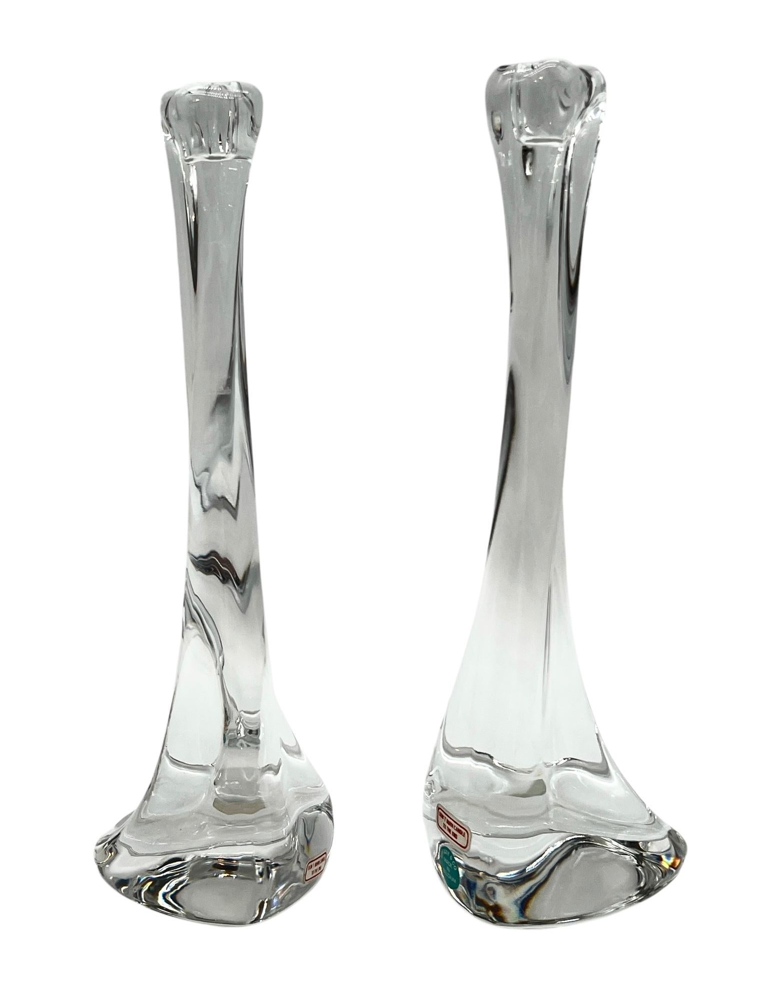 Belgian Pair Elsa Peretti for Tiffany & Co. Crystal 