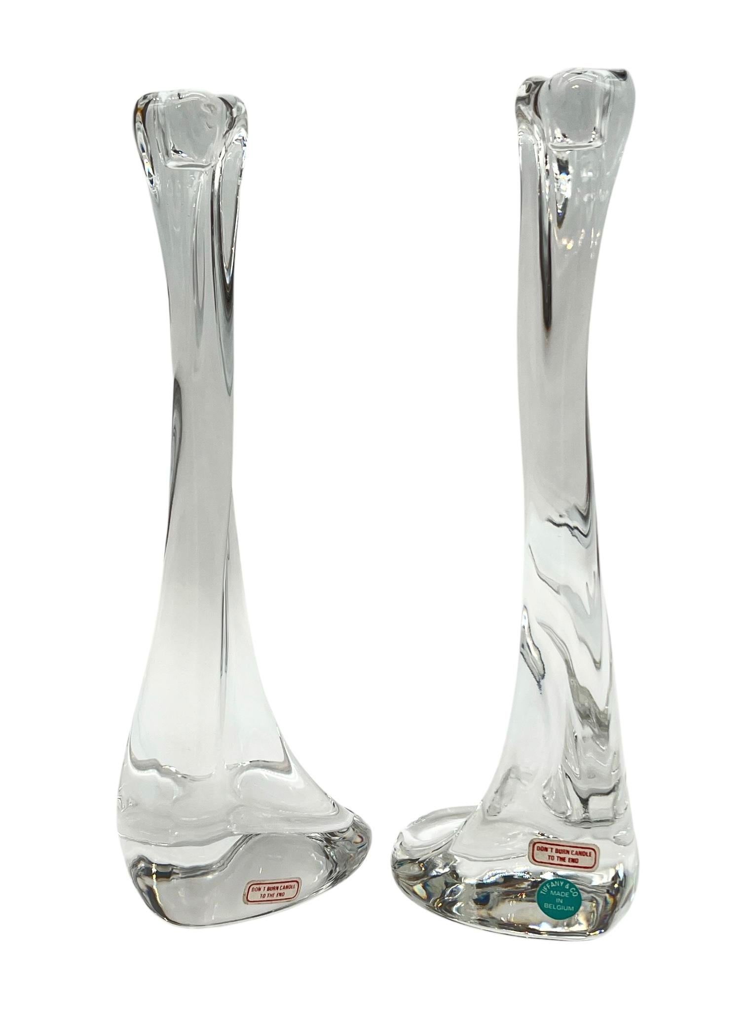 Pair Elsa Peretti for Tiffany & Co. Crystal 