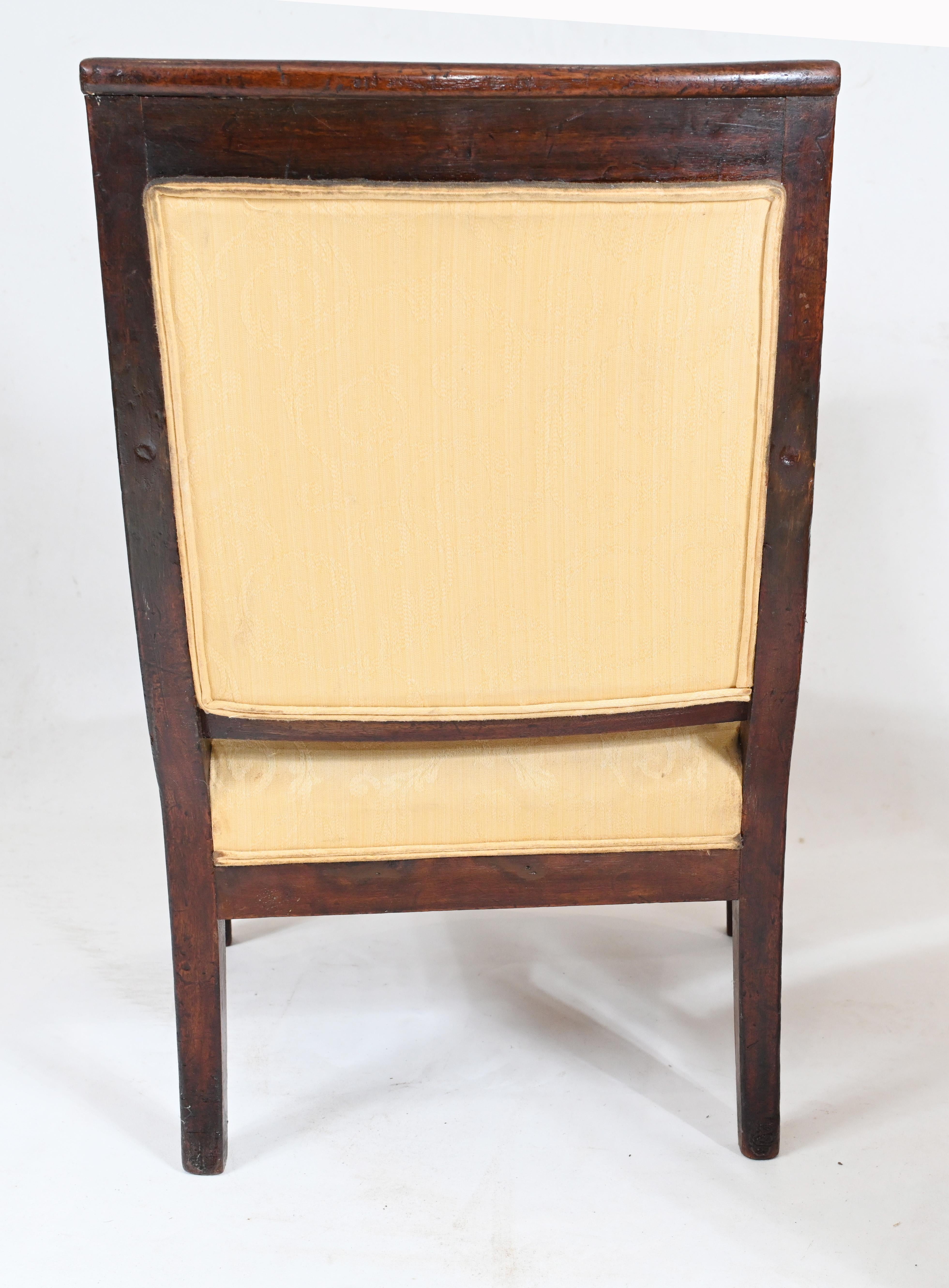 Pair Empire Arm Chairs French Fauteuil, 1880 For Sale 6