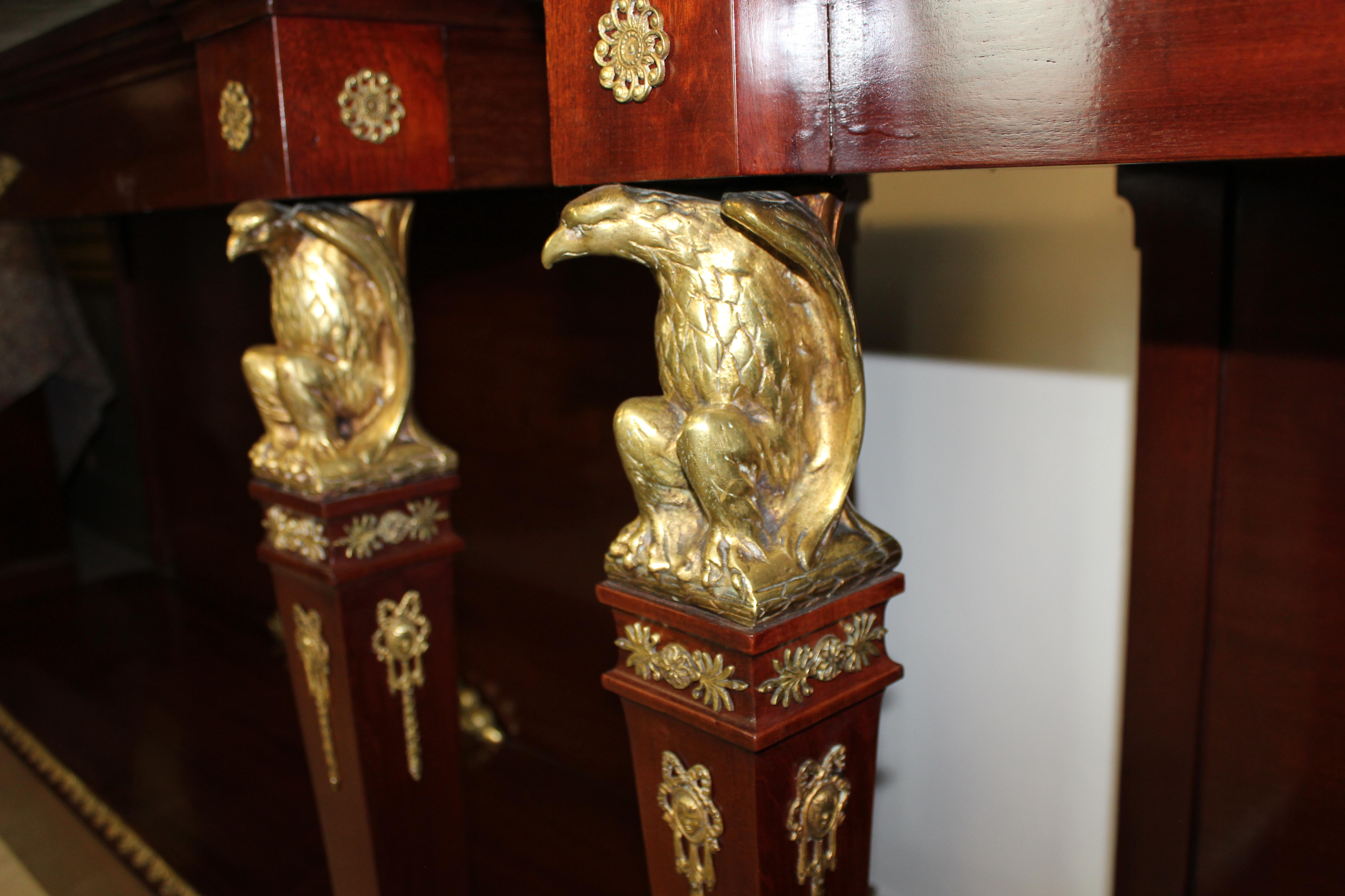 Late 19th Century Pair of Empire Console Tables For Sale