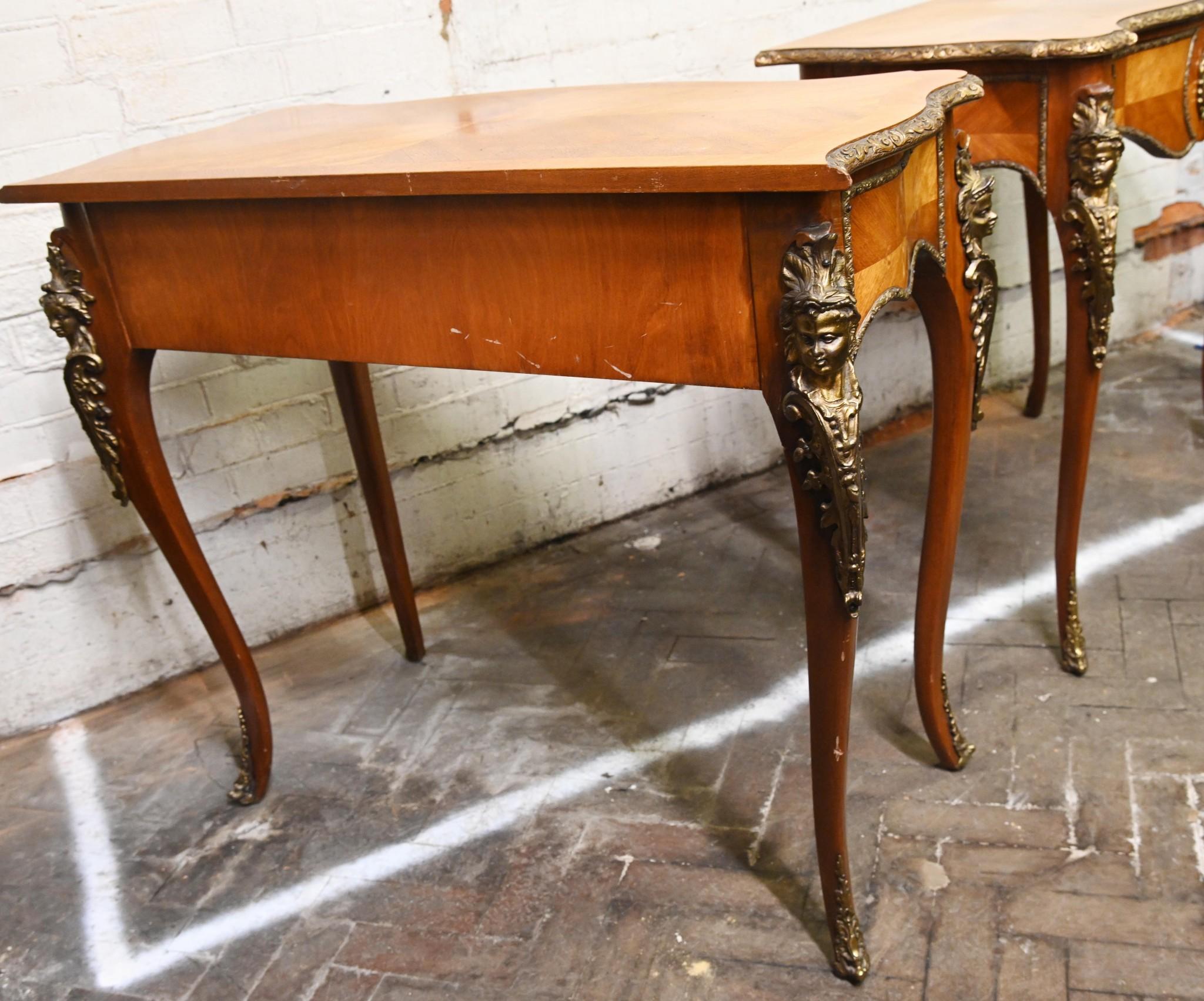 You are viewing a pair of antique French Empire style console tables
Clean and minimal design and circa 1890 on this pair
Ormolu fixtures are original
Offered in great shape ready for home use right away
We ship to every corner of the planet -