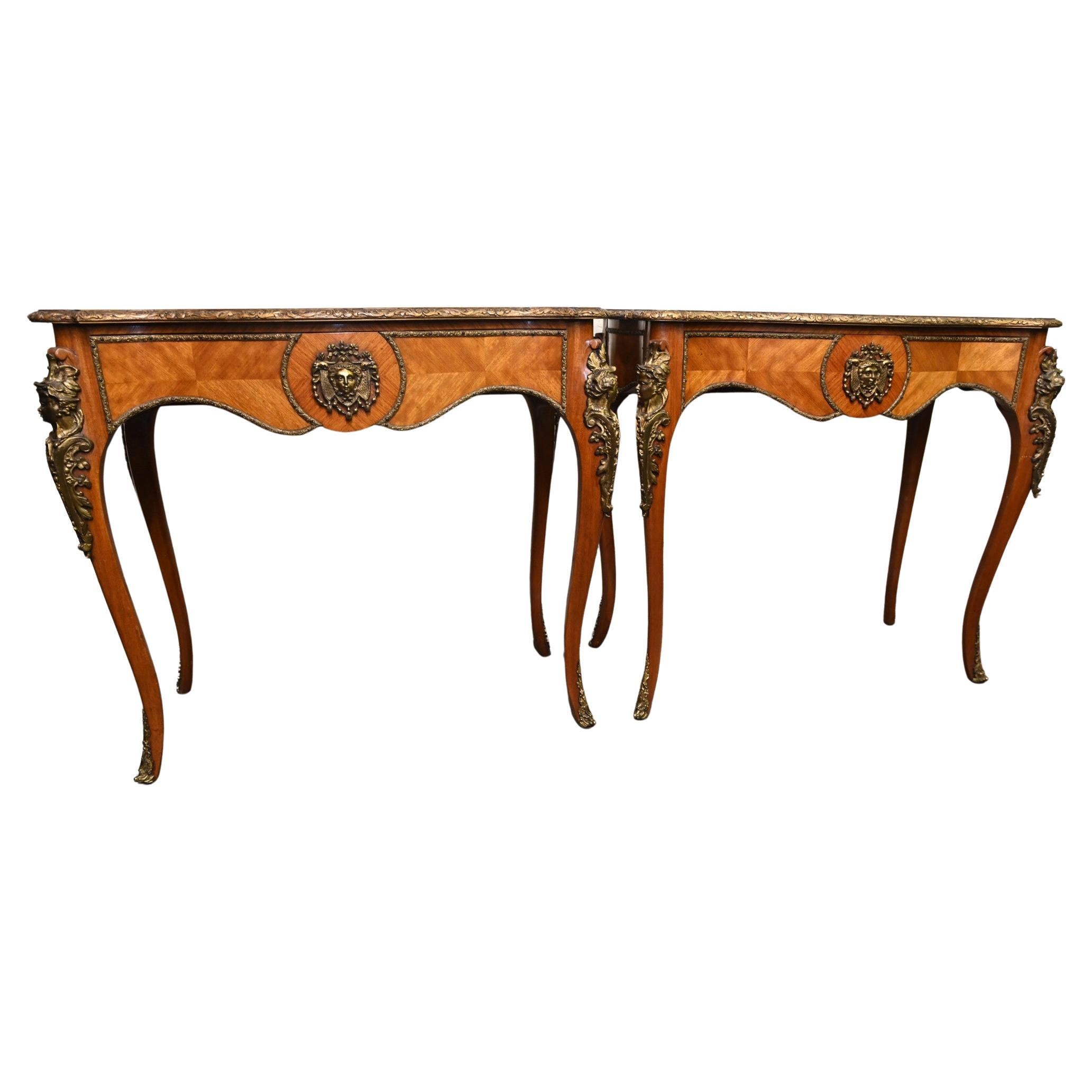 Pair Empire Console Tables Kingwood 1890 For Sale