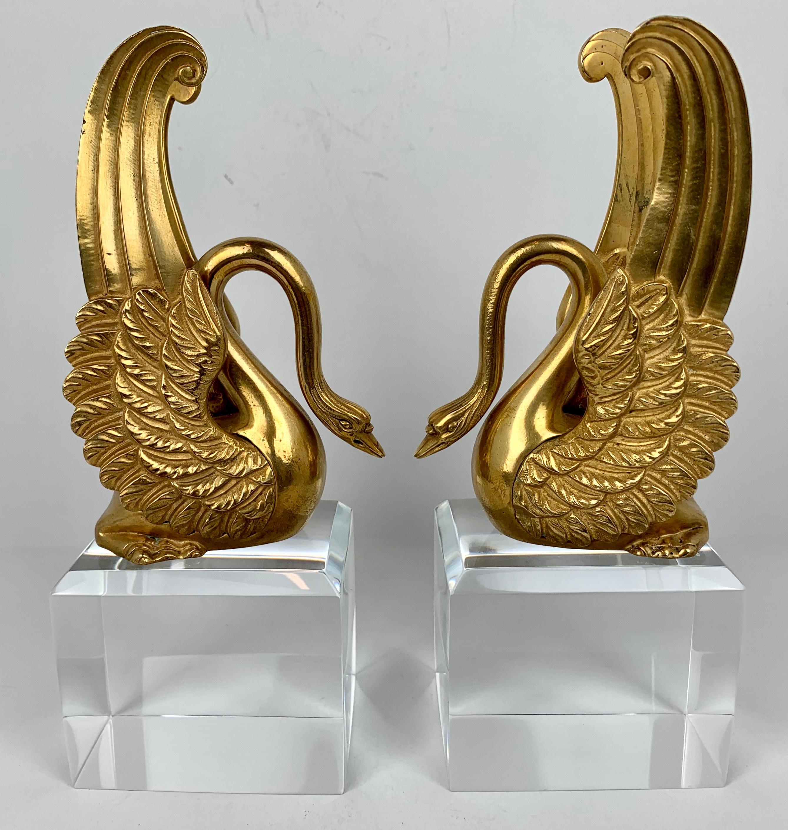 bronze swans