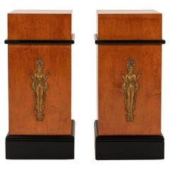 Pair Empire-Inspired Neoclassical Style Pedestals by David Stone