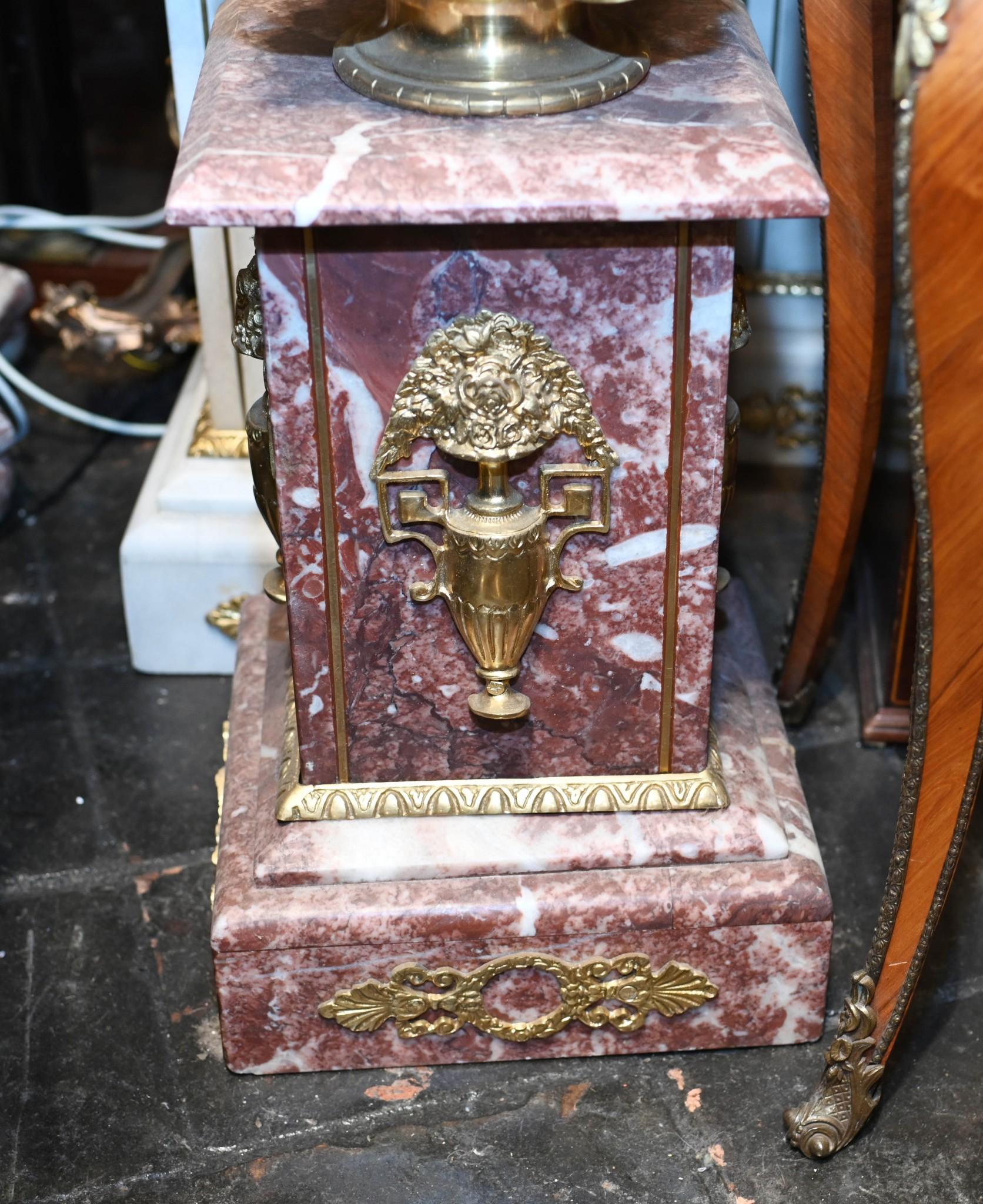 Pair Empire Marble Pedestal Stands Cassolettes Urns French 2