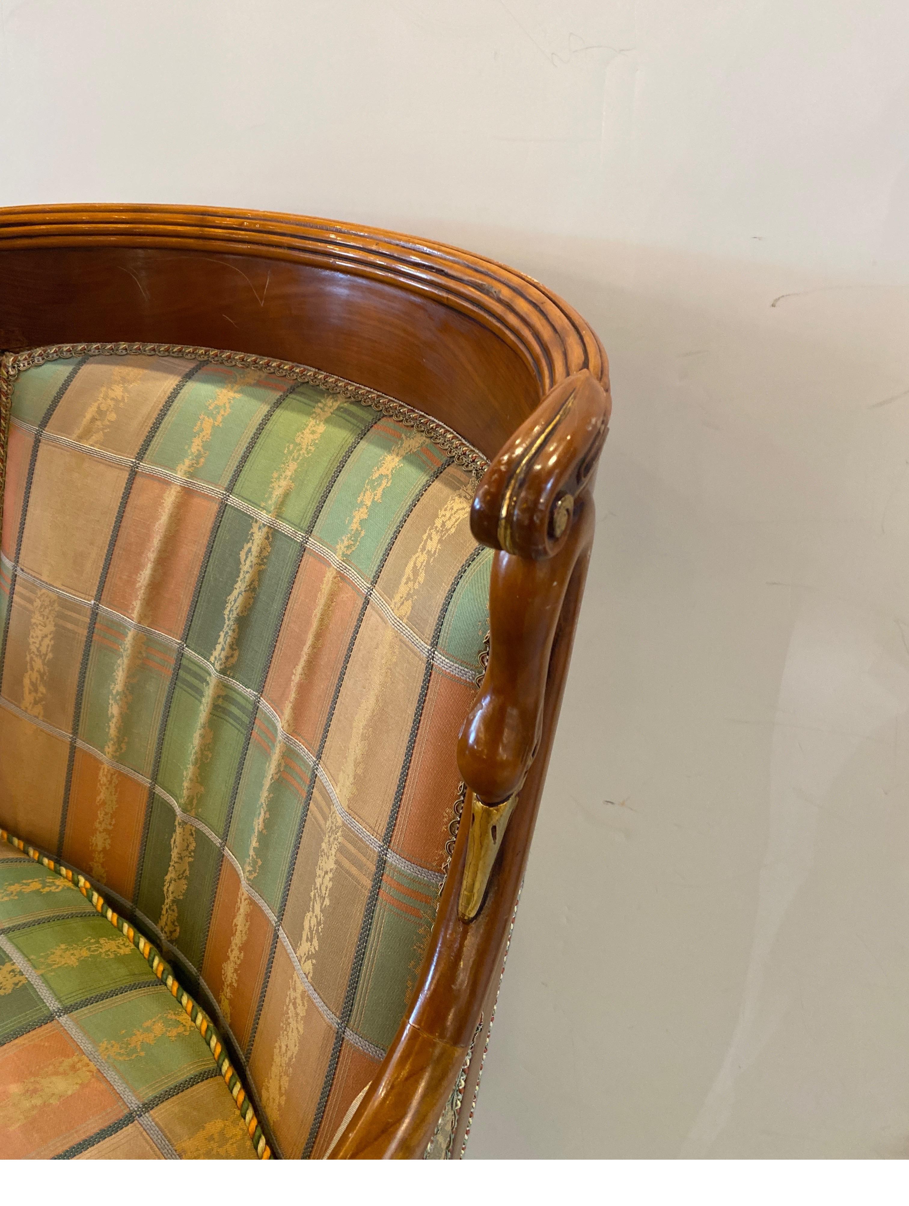 Hand-Carved Pair Empire Stye Chairs
