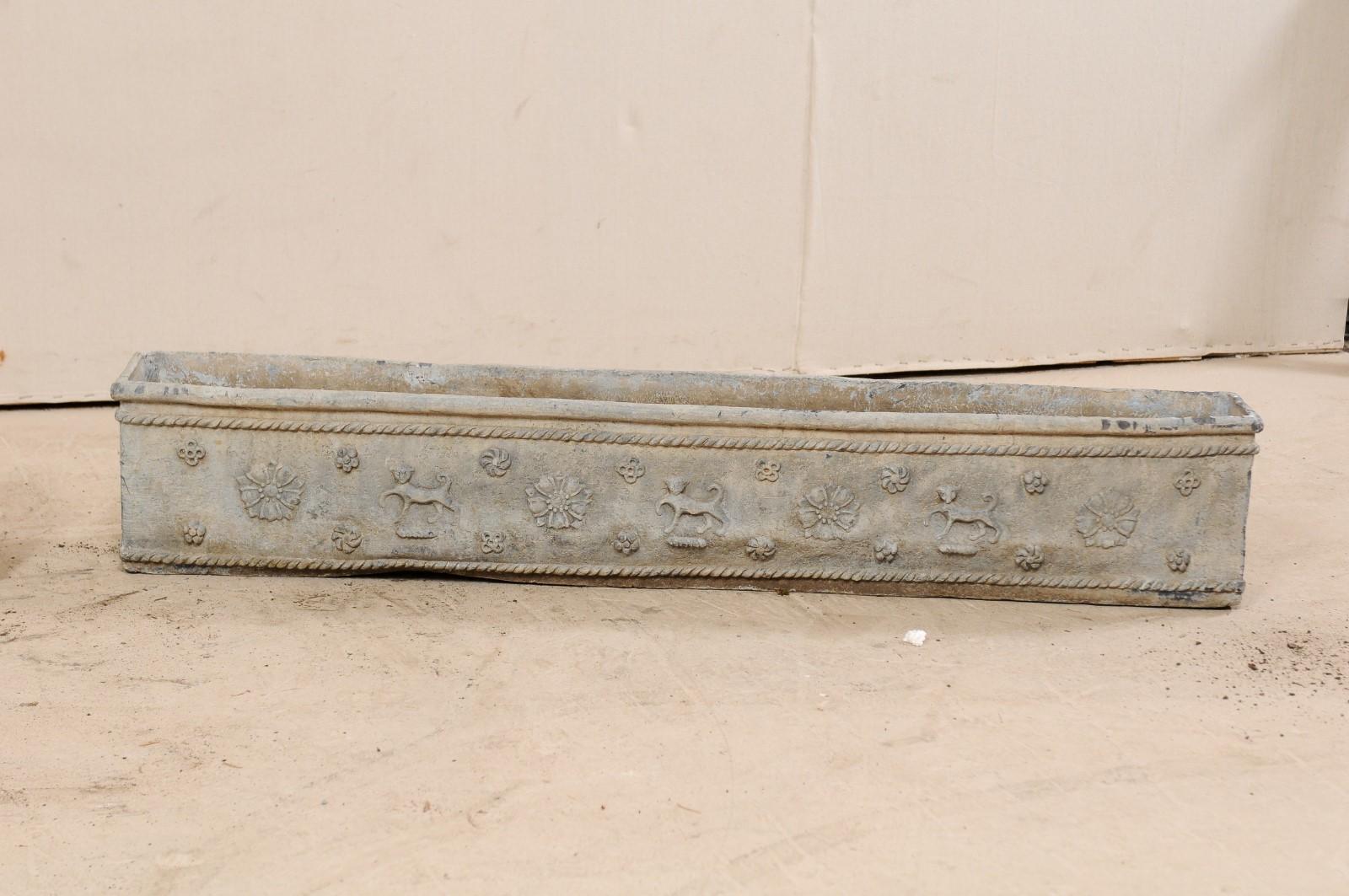 Lead Pair English 19th C. Window Boxes