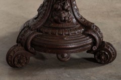 Pair English 19thC Mahogany Painted Cast Iron Tavern Tables