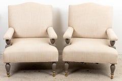 Pair English Club Chairs