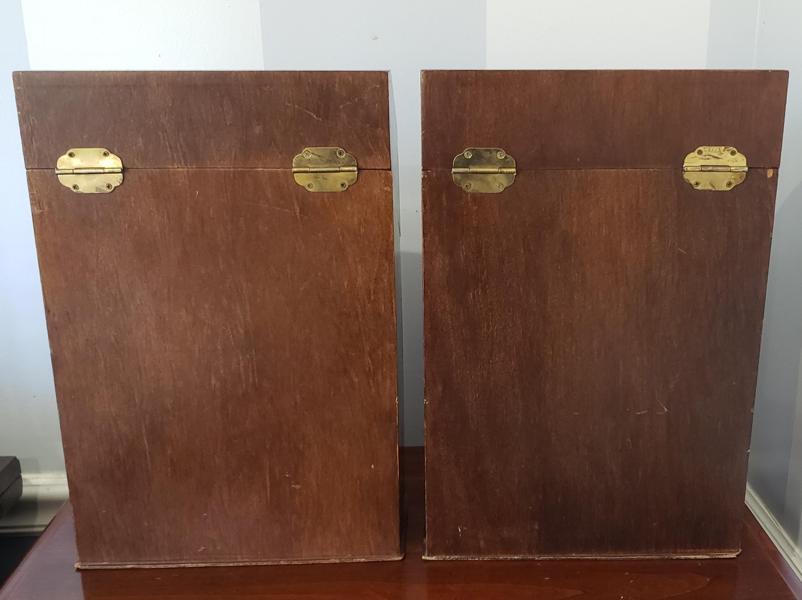 Pair English George III Mahogany Cutlery or Knife Boxes For Sale 3