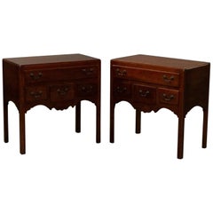 Used Pair English Georgian Mahogany Side Tables by Lexington, circa 1950