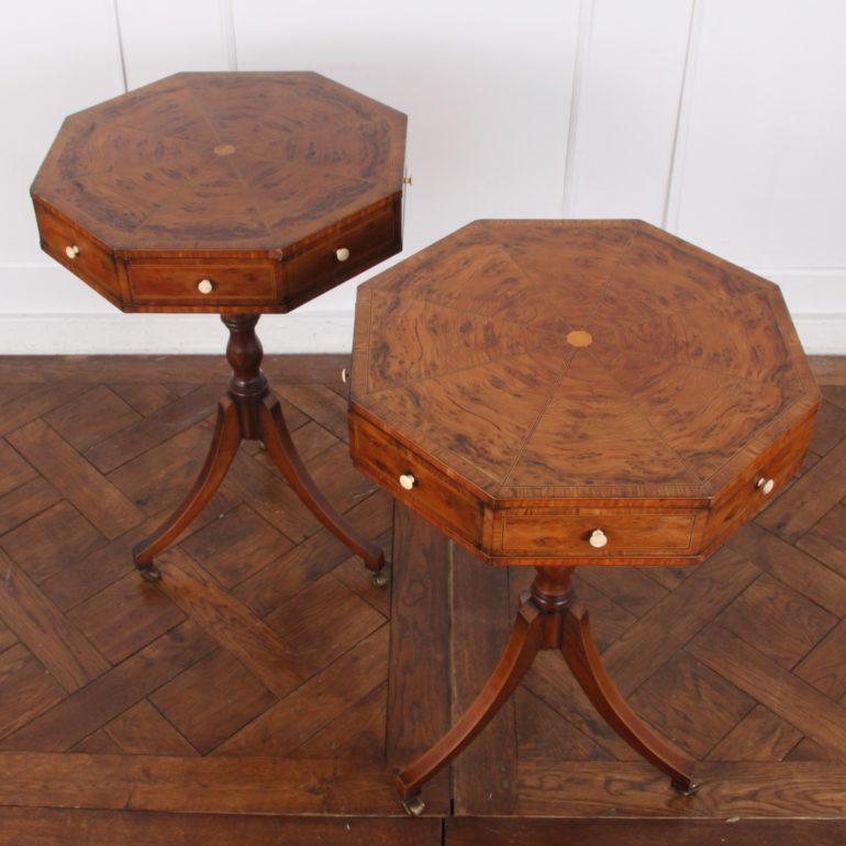 20th Century Pair of English Georgian Revival Side Tables