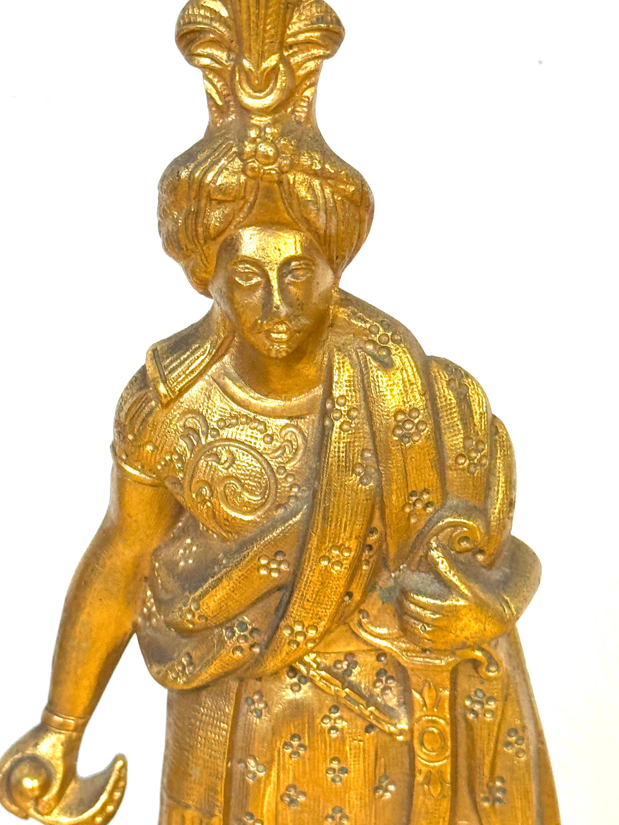 Pair English Ormolu Lamps of Tipu Sultan in Anglo-Indian, Circa 1860s For Sale 6