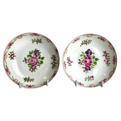 Pair English Porcelain Saucers Made Circa 1810