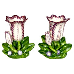 Pair English Pottery Tulips 
