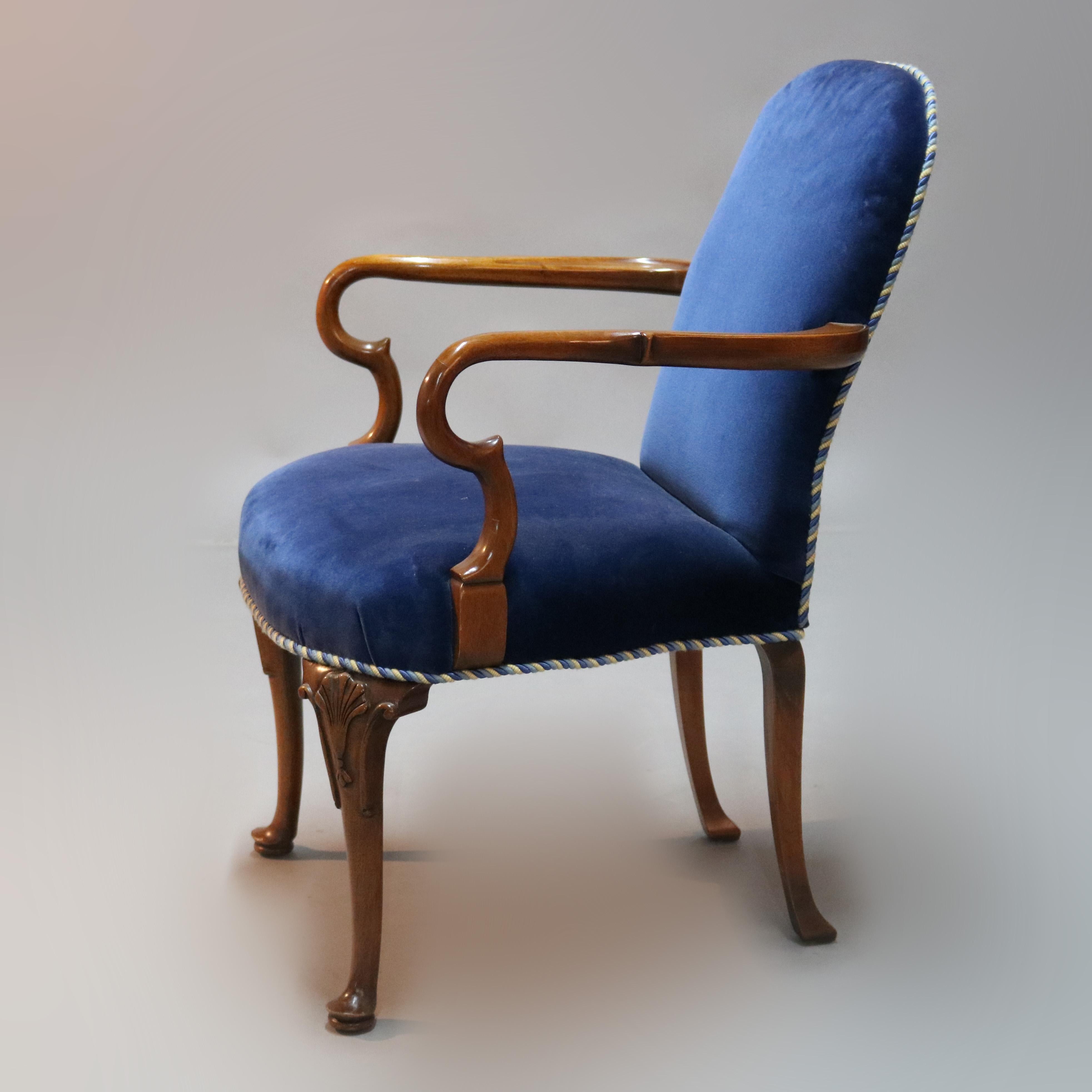 blue antique chair