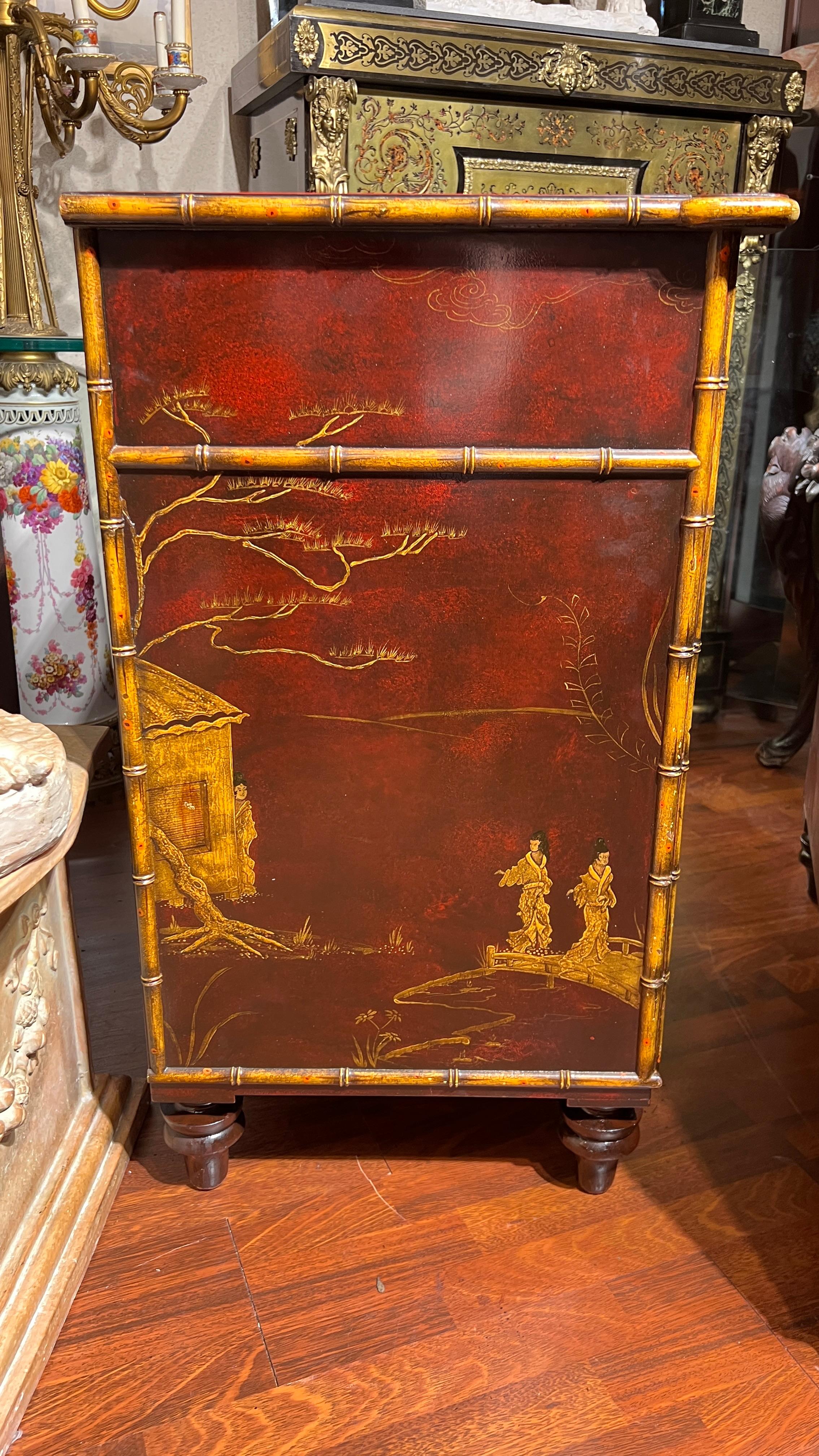 Coppia stile Regency inglese  Comò / Cassettiere Chinoiserie in vendita 6
