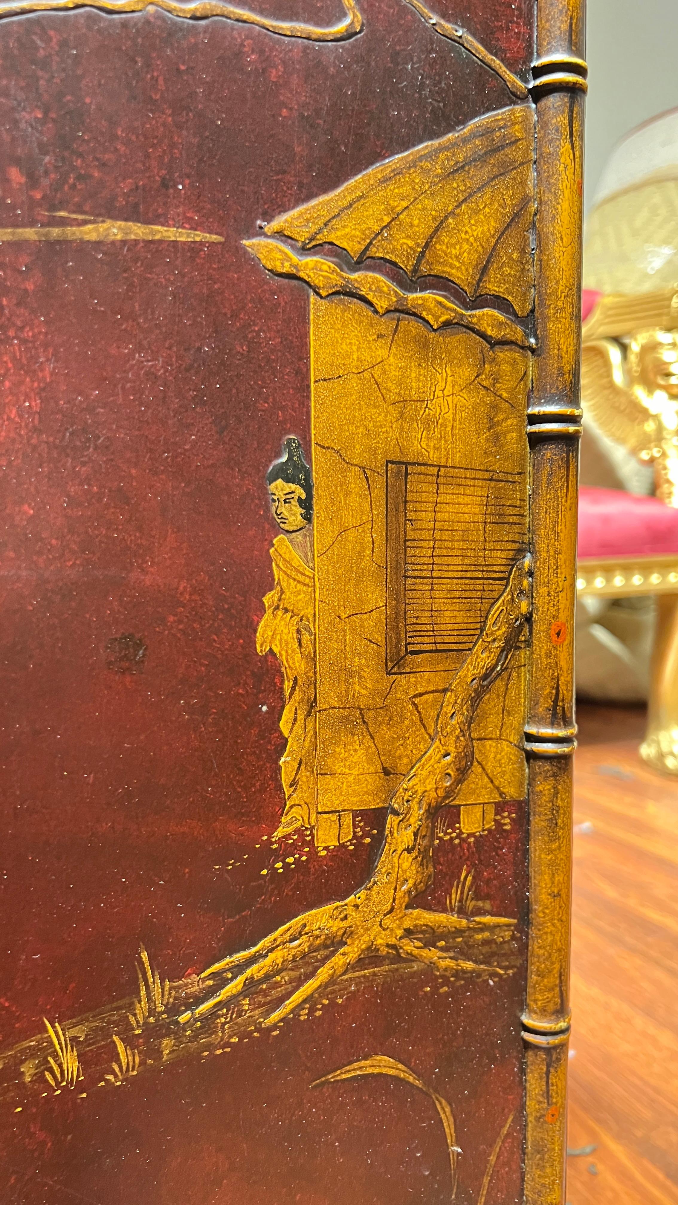 Coppia stile Regency inglese  Comò / Cassettiere Chinoiserie in vendita 12