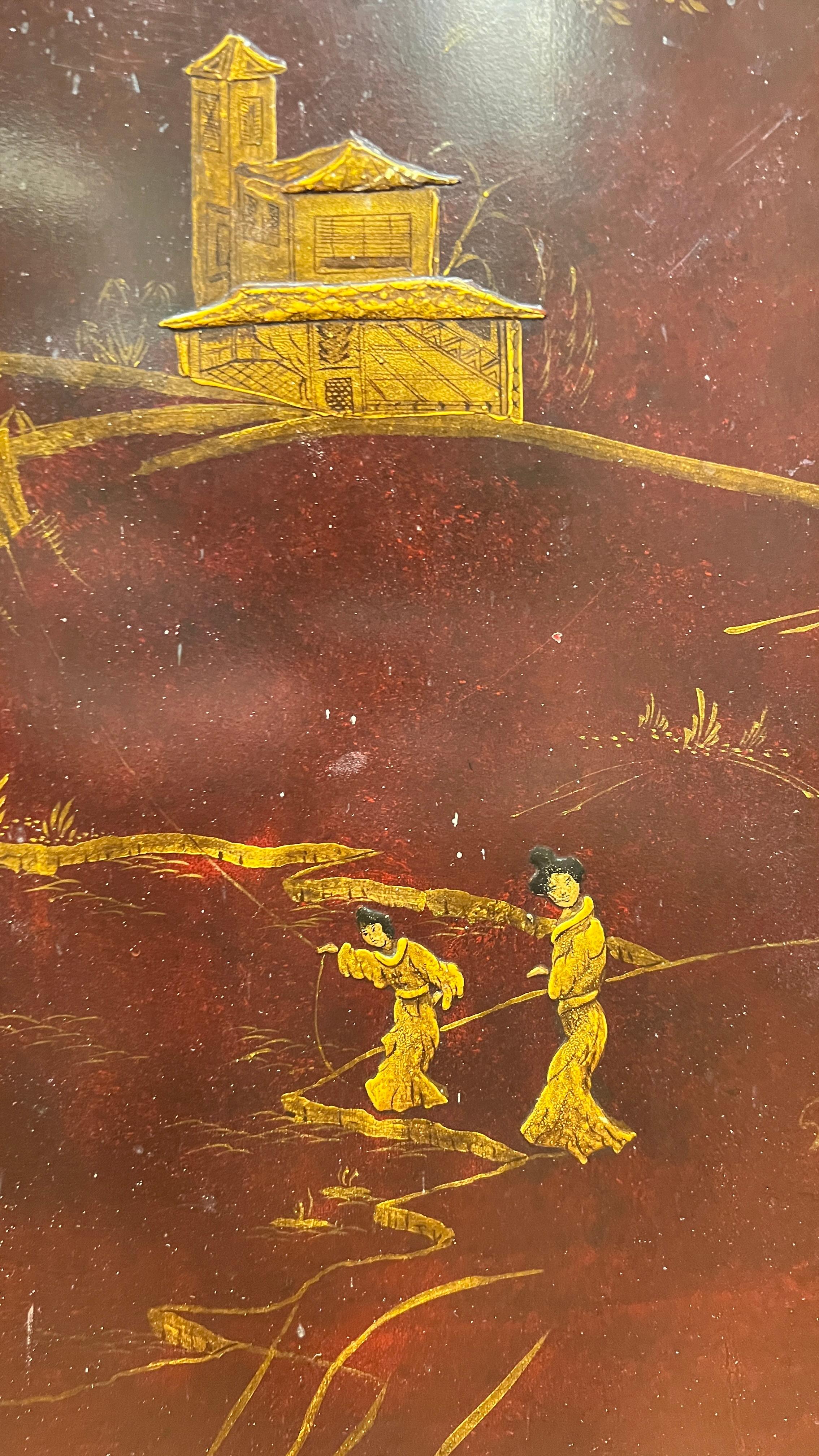 Cineserie Coppia stile Regency inglese  Comò / Cassettiere Chinoiserie in vendita