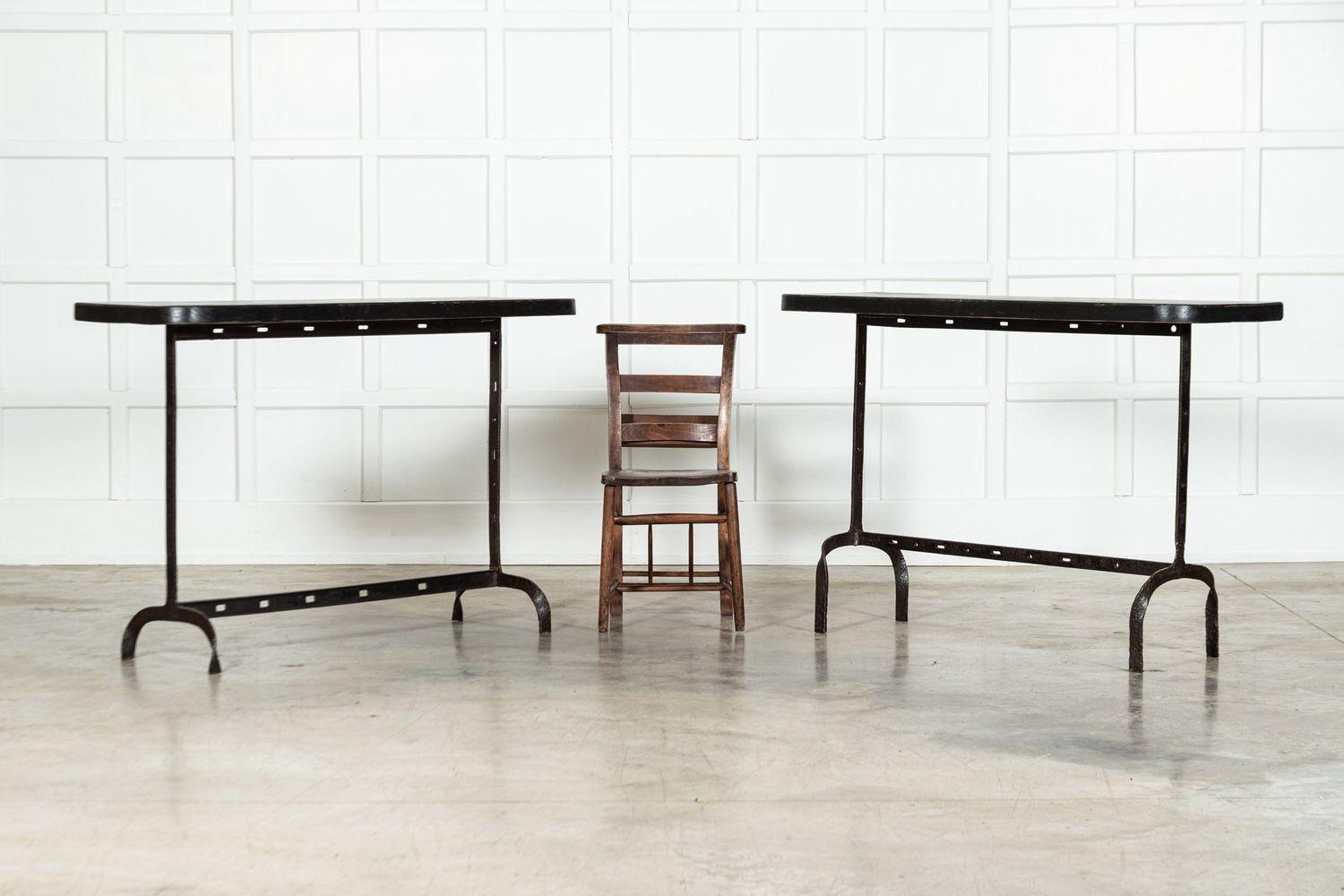 circa 1900
Pair English Wrought Iron Pine Console Tables
sku 1806
(price is each)
W138 x D43 x H92 cm
Weight 26 kg