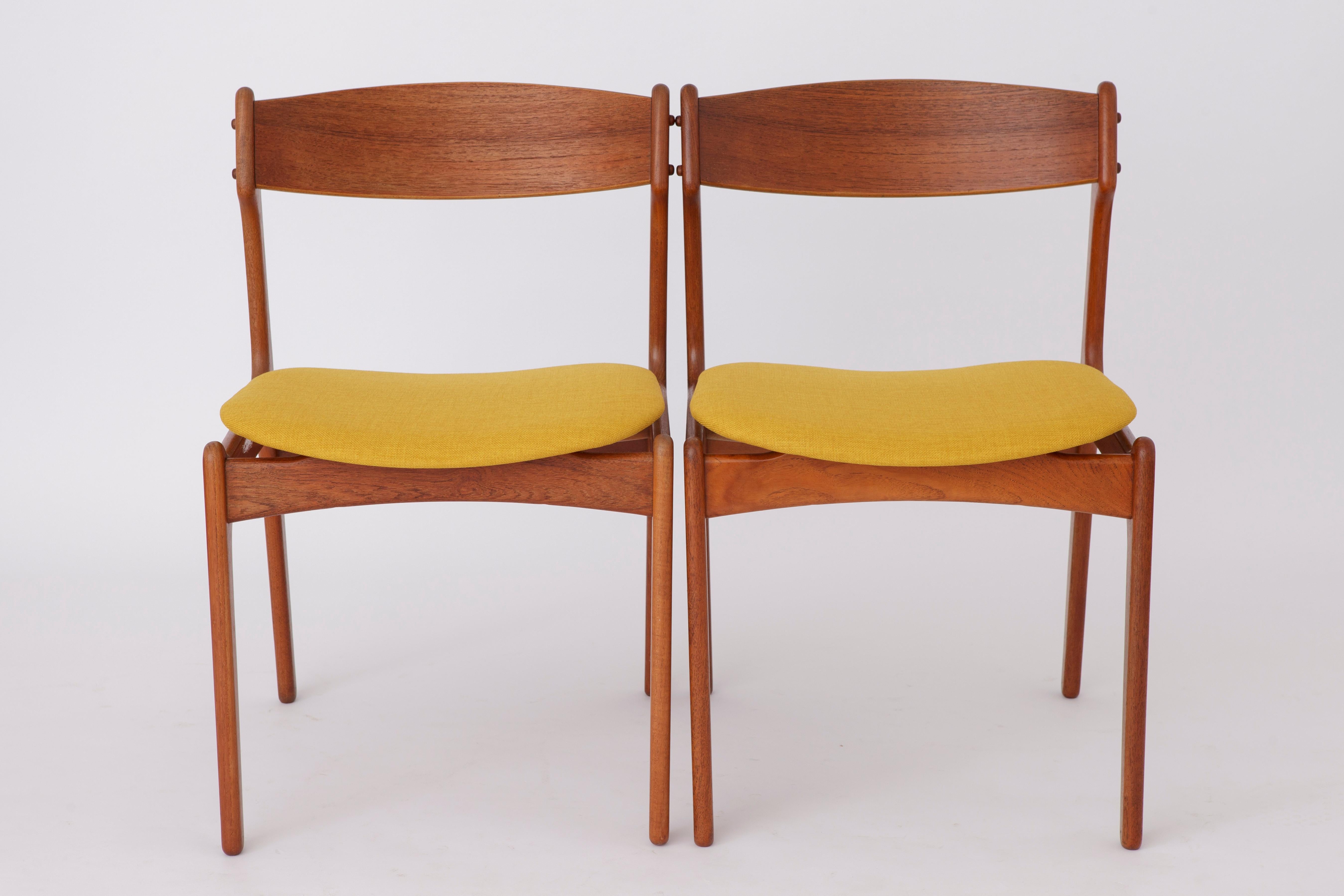 Pair Erik Buch Chairs #49 Danish 1960s Vintage 2