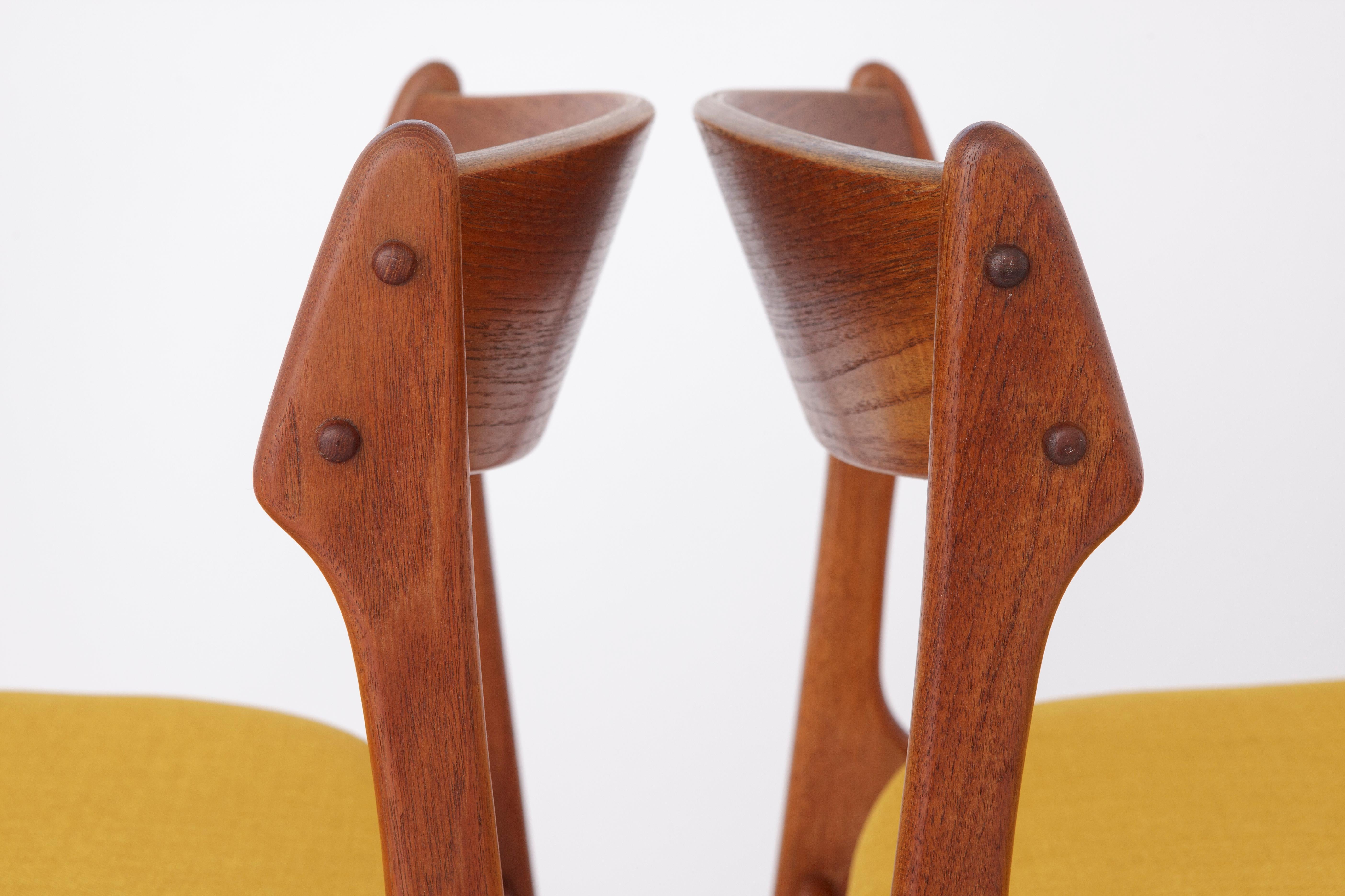 Mid-20th Century Pair Erik Buch Chairs #49 Danish 1960s Vintage
