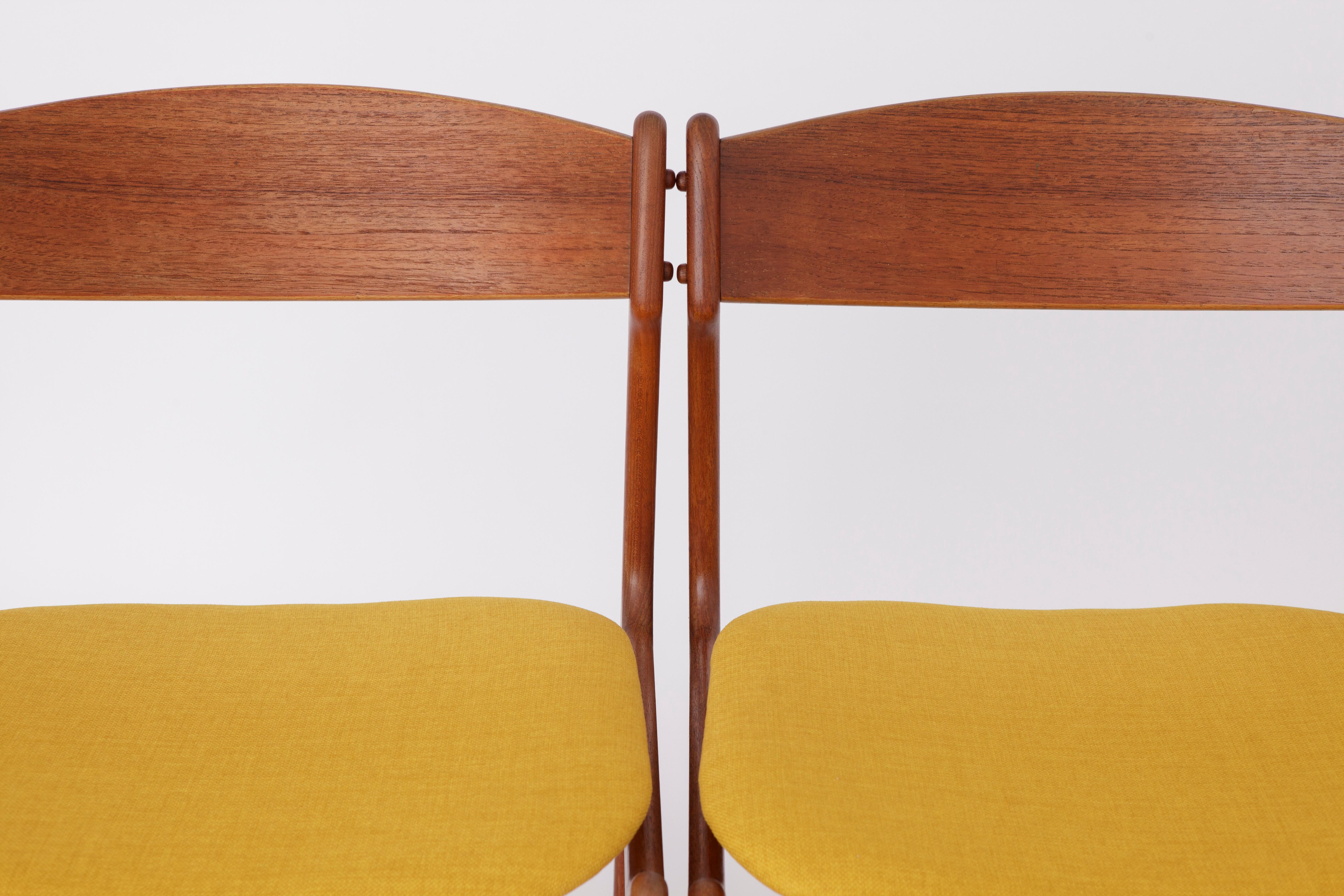 Pair Erik Buch Chairs #49 Danish 1960s Vintage 1