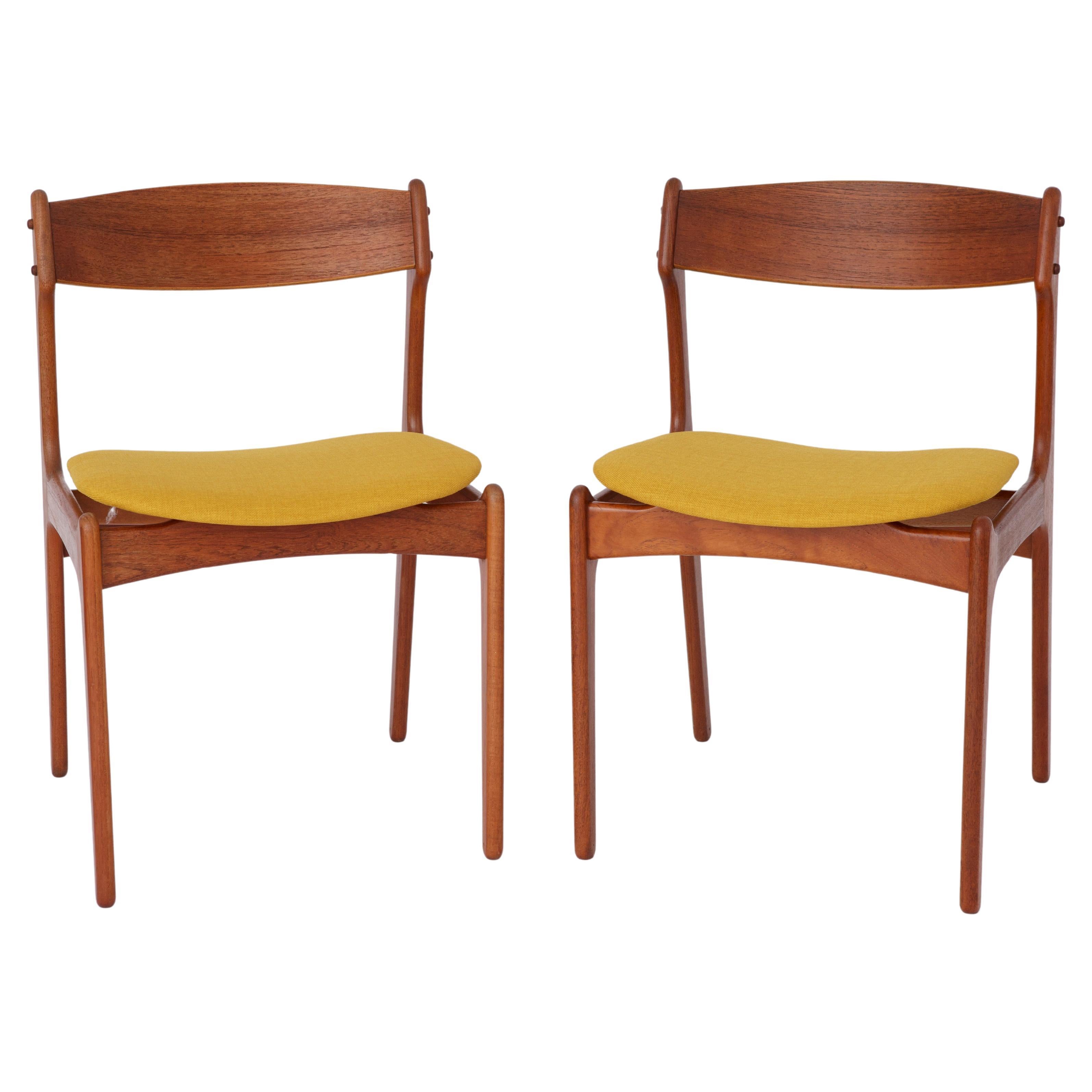 Pair Erik Buch Chairs #49 Danish 1960s Vintage