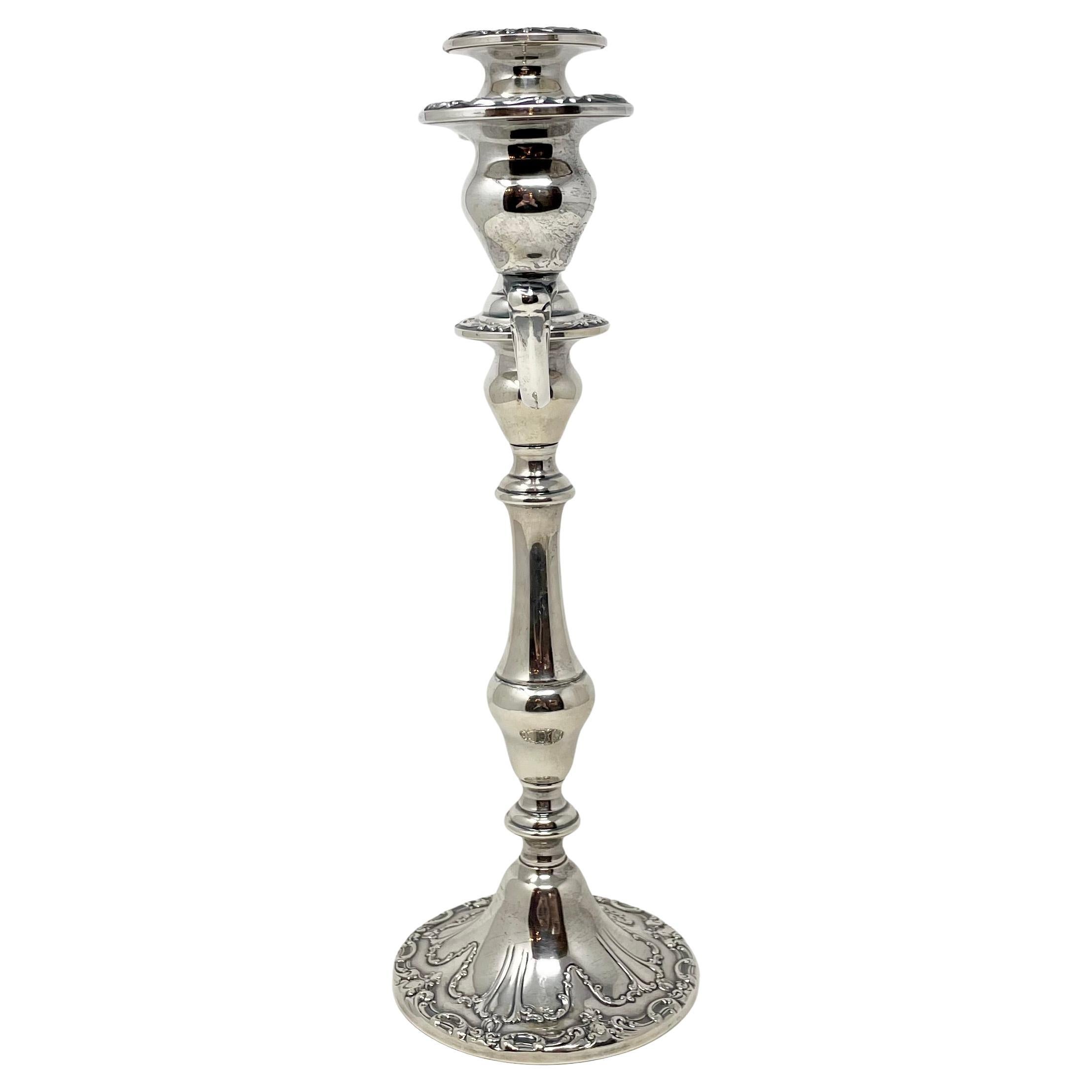 Coppia di candelabri convertibili in argento Sterling di Gorham, circa anni '30 In condizioni buone in vendita a New Orleans, LA