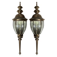 Paar Estate Brass Coach Lights