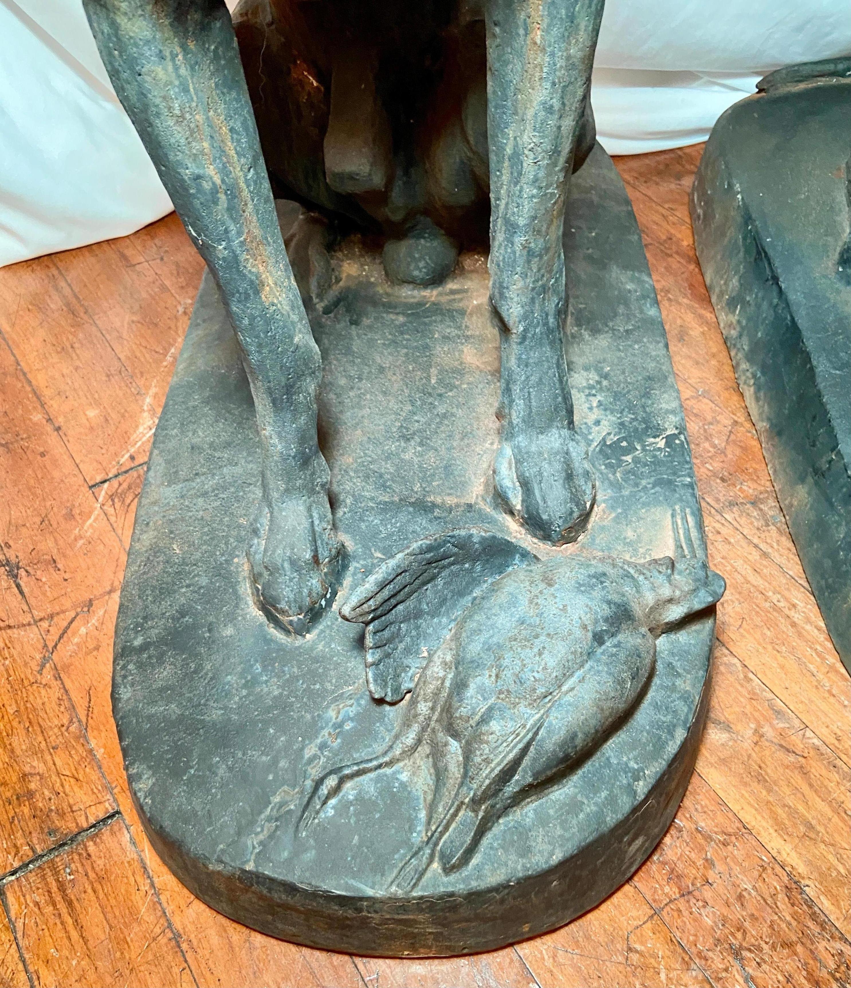 hunting dog sculpture