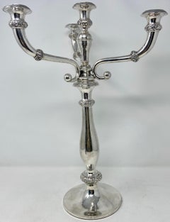 Pair Estate Sterling Silver Convertible Candelabras, Circa 1940s