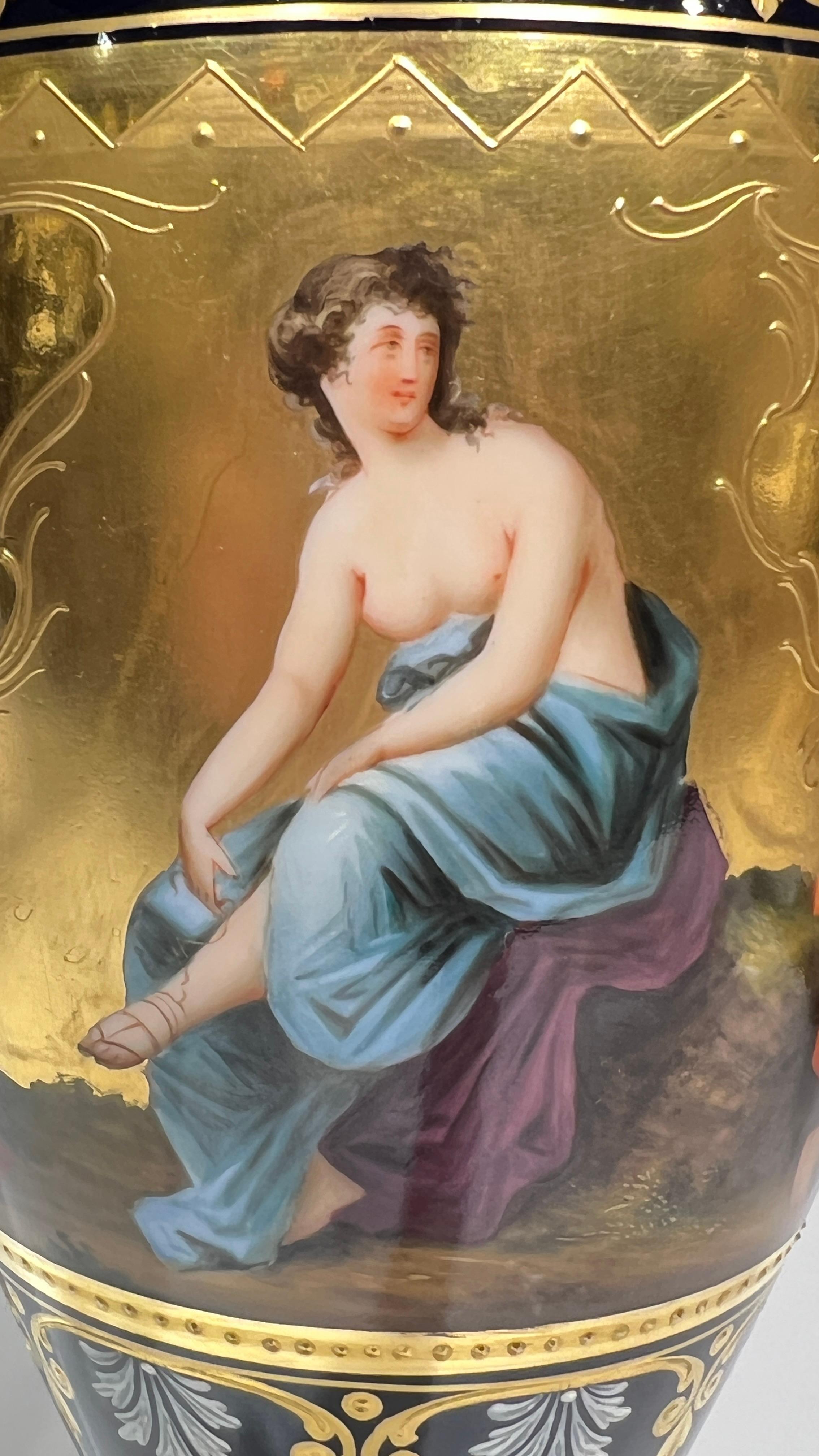 Paire de vases exceptionnels en porcelaine Royal Vienna Porcelain du 19e siècle en vente 3