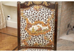 Pair Exceptional Antique Boulle Inlaid Side Chairs