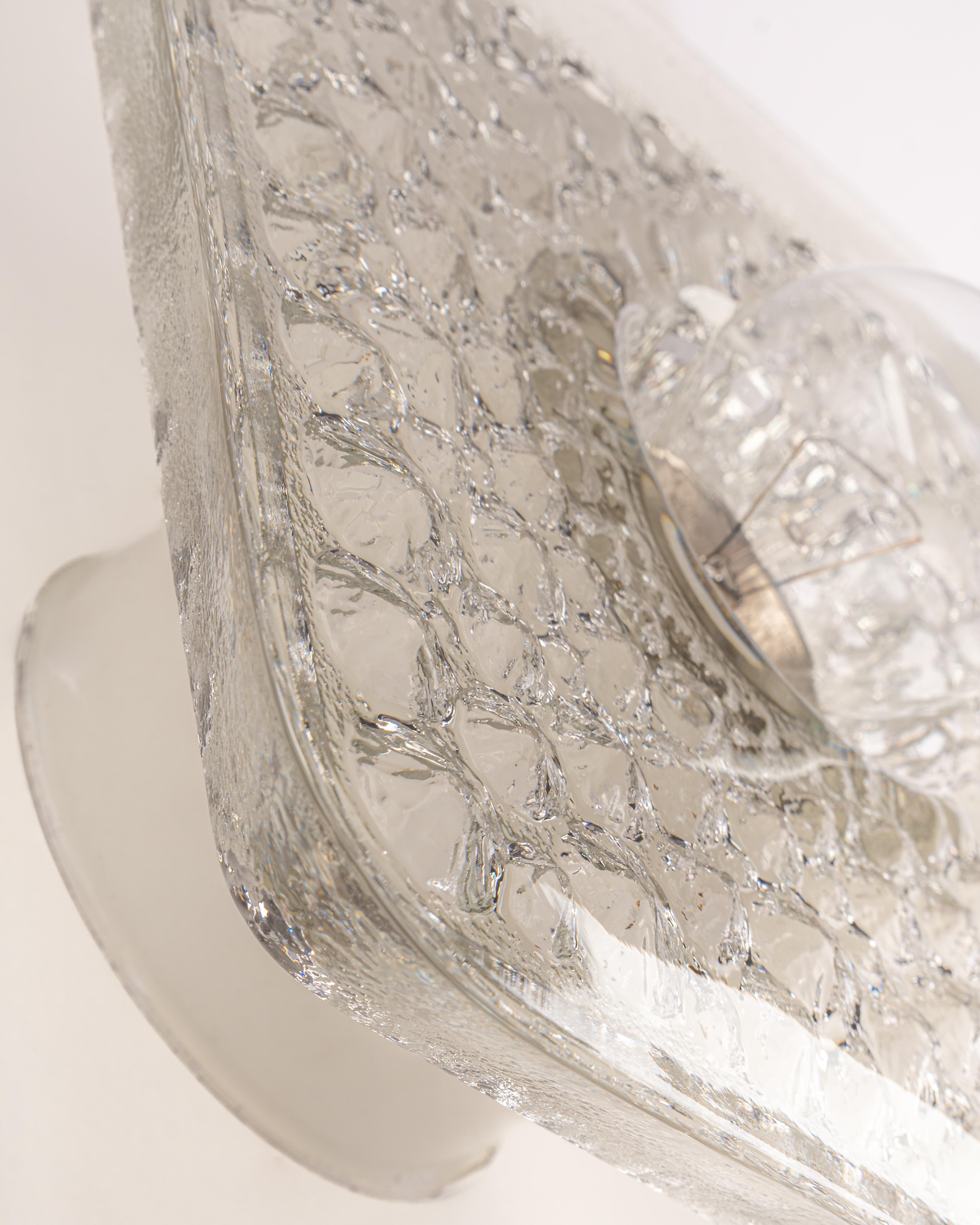 Pair Exclusive Sputnik Crystal Glass Wall Sconce by Peill & Putzler, Germany In Good Condition For Sale In Aachen, NRW