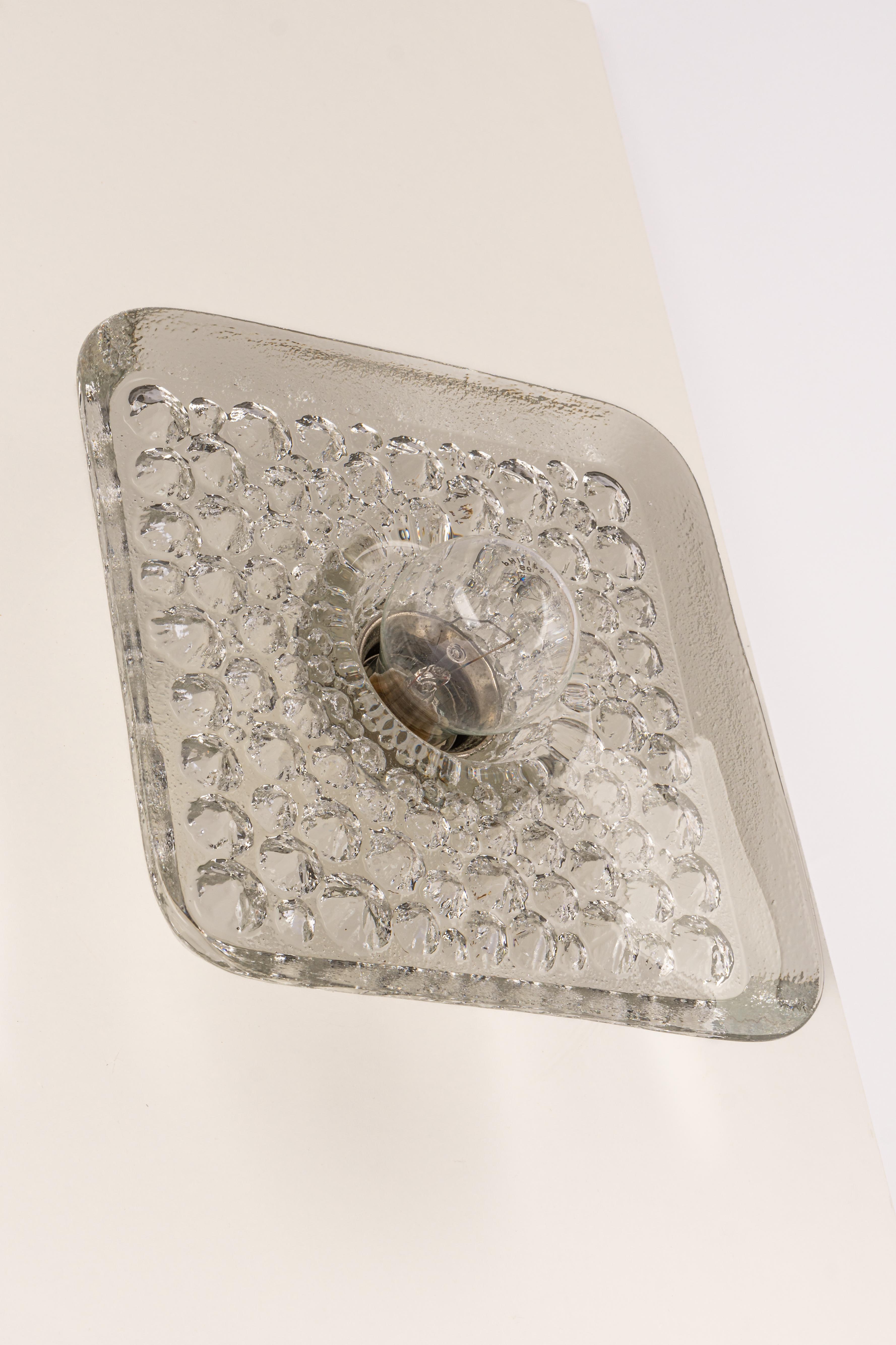Late 20th Century Pair Exclusive Sputnik Crystal Glass Wall Sconce by Peill & Putzler, Germany For Sale