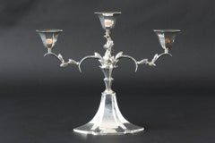 Pair of Expressionistic Candlesticks H.J. Wilm Berlin 1926 Sterlinsilver