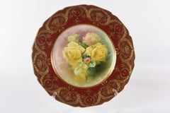 Pair of Exquisite Cabinet Plates, Antique Royal Doulton England, Gilt Encrusted