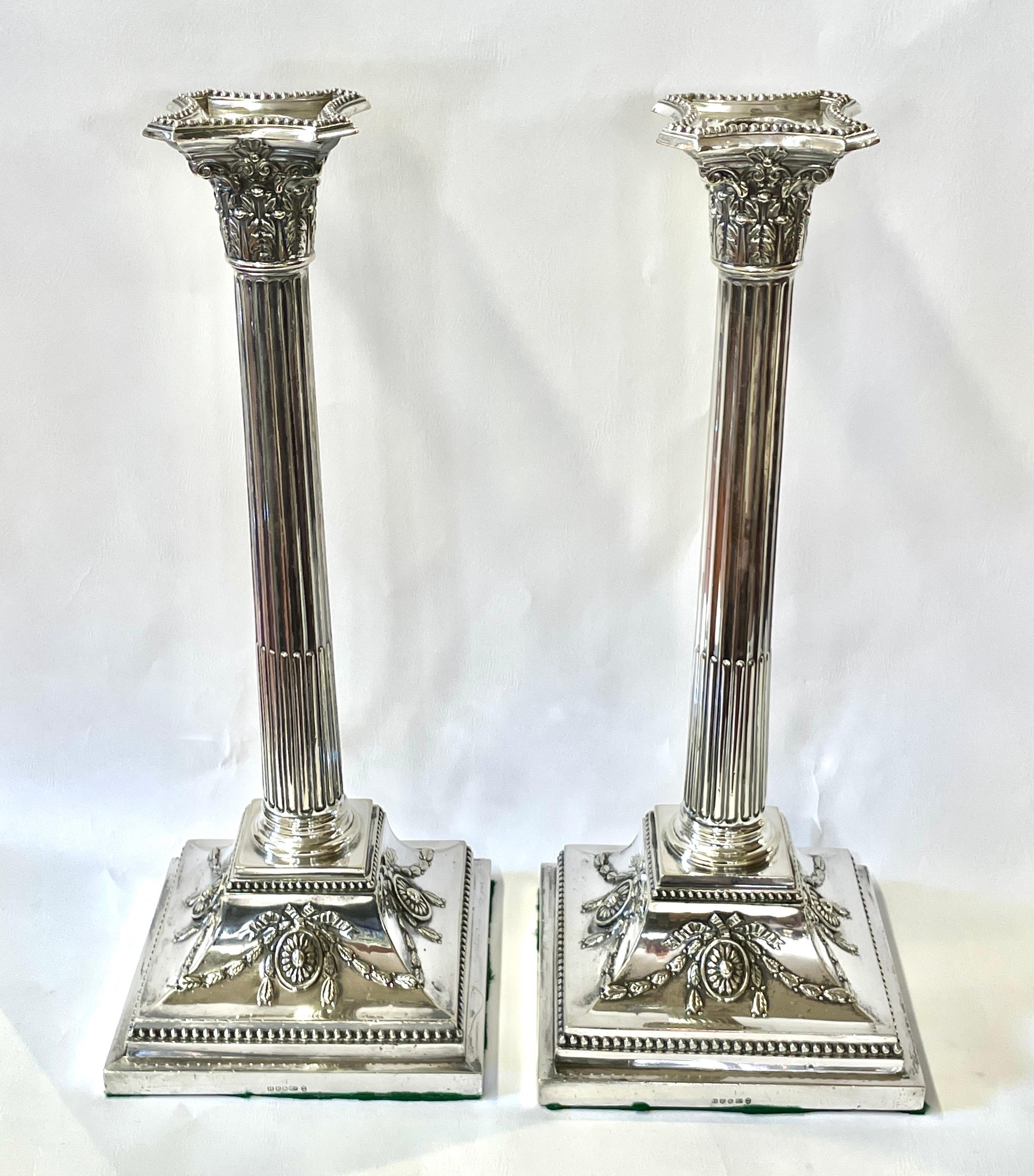 Pair Extraordinary Antique English Sheffield Silverplate 7-lt. Candelabra 7