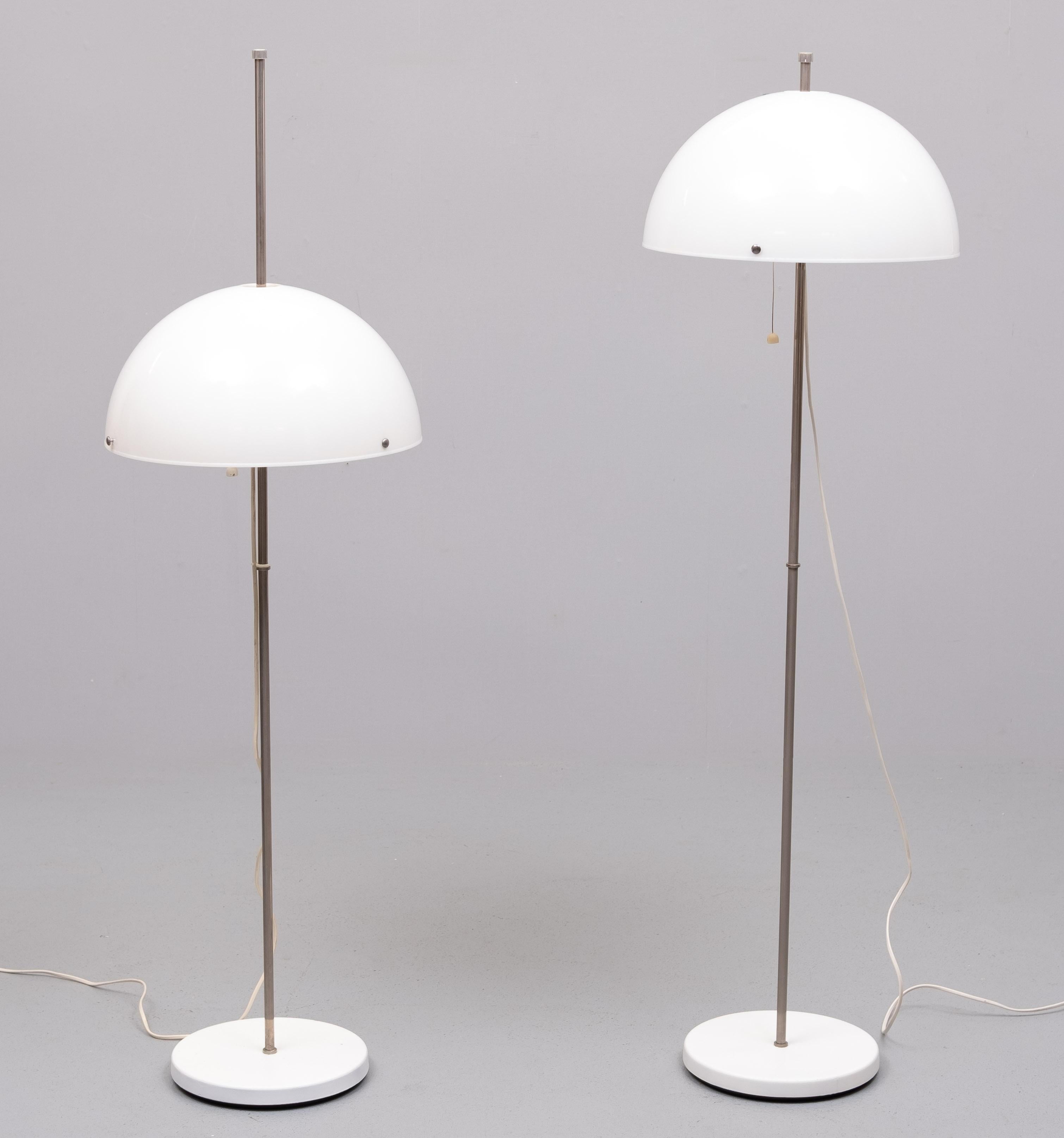 Swedish Pair fagenhulst  floor lamps 1970s Sweden   For Sale