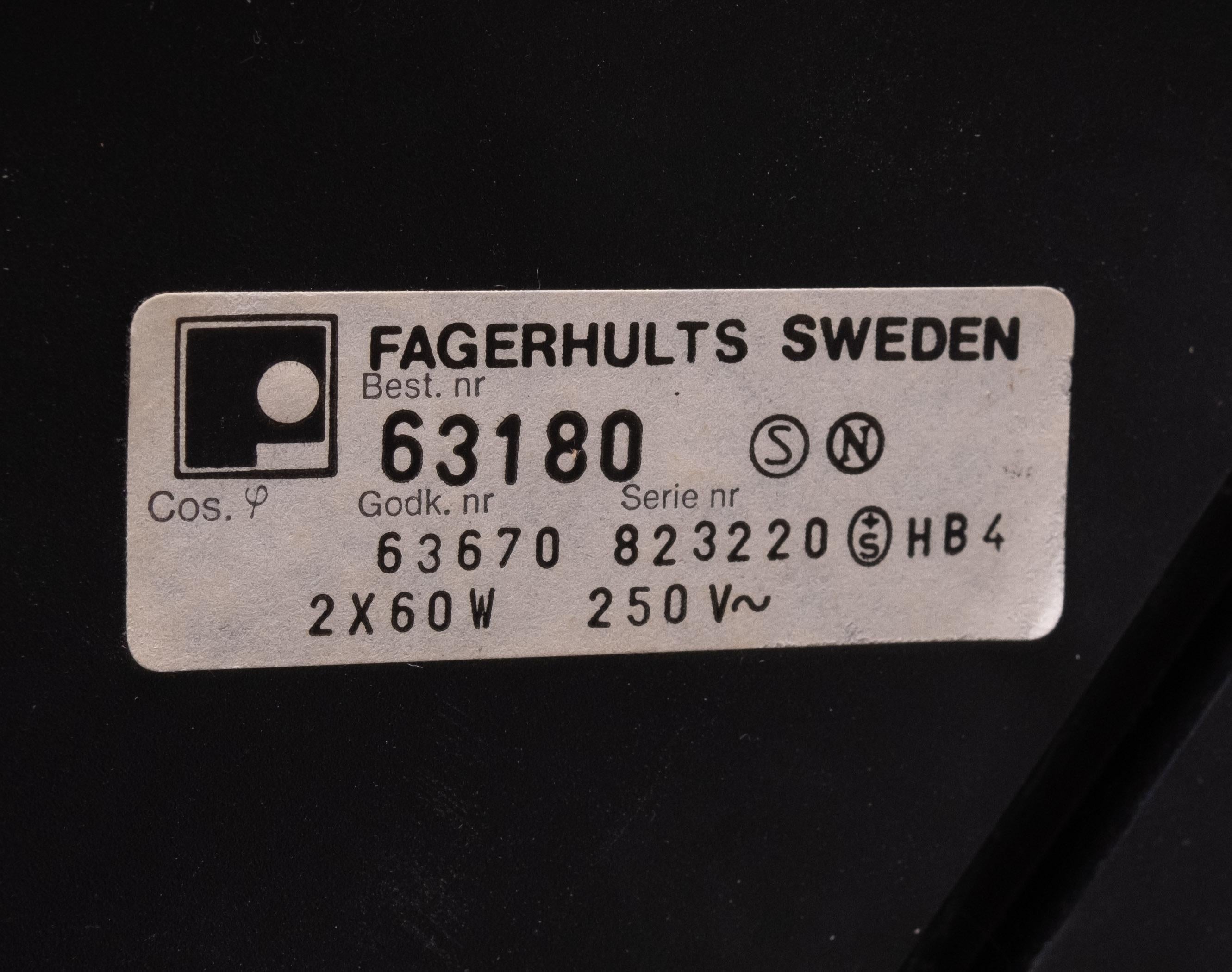 Acrylic Pair fagenhulst  floor lamps 1970s Sweden   For Sale