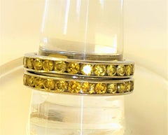 Pair Fancy Yellow Diamond Eternity Bands