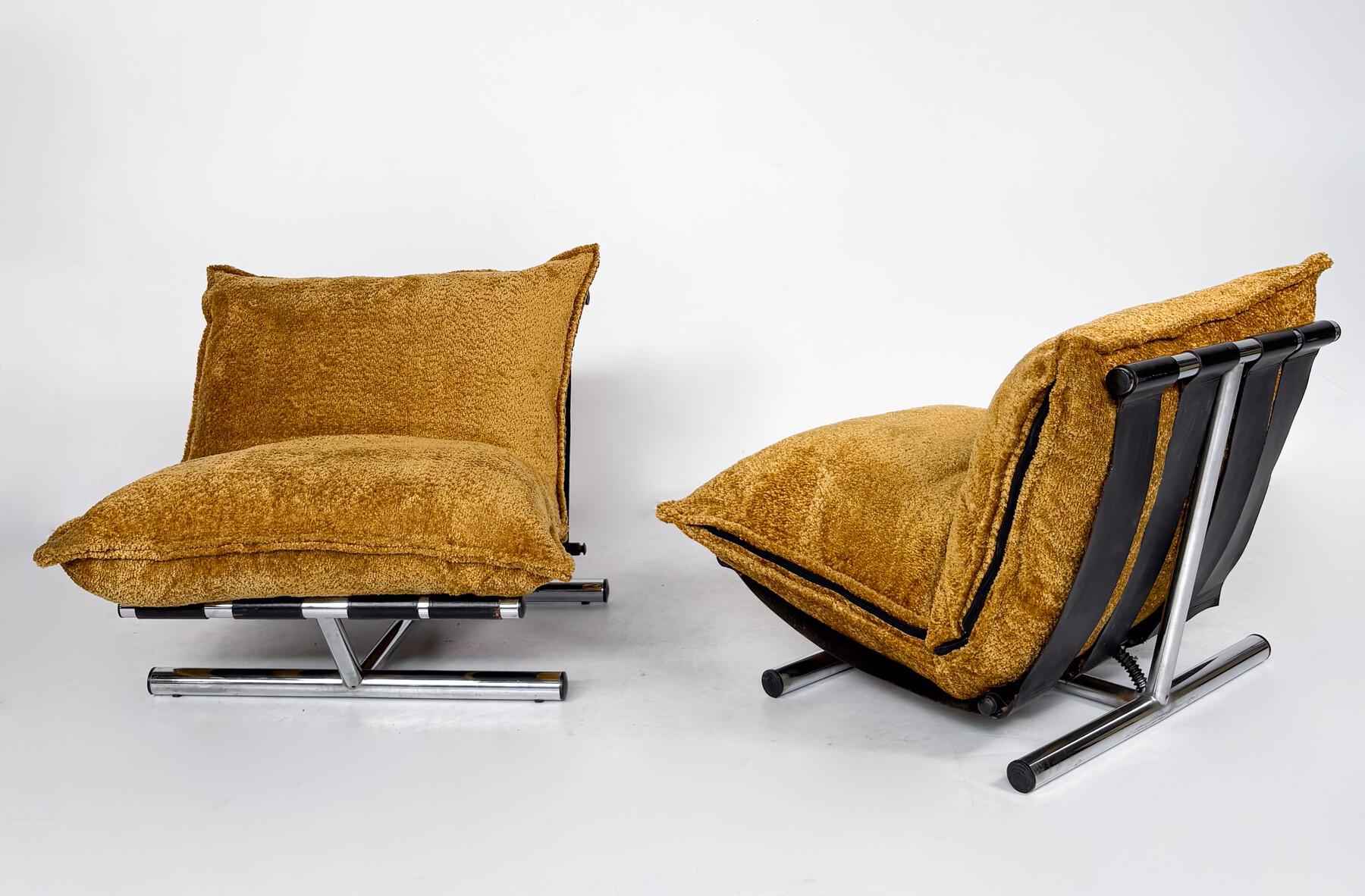 italien Paire de chaises Farfalle par Roberto Lucci & Paolo Orlandini, Italie, années 1970 en vente