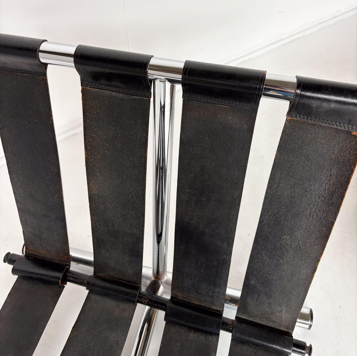 Métal Paire de chaises Farfalle par Roberto Lucci & Paolo Orlandini, Italie, années 1970 en vente