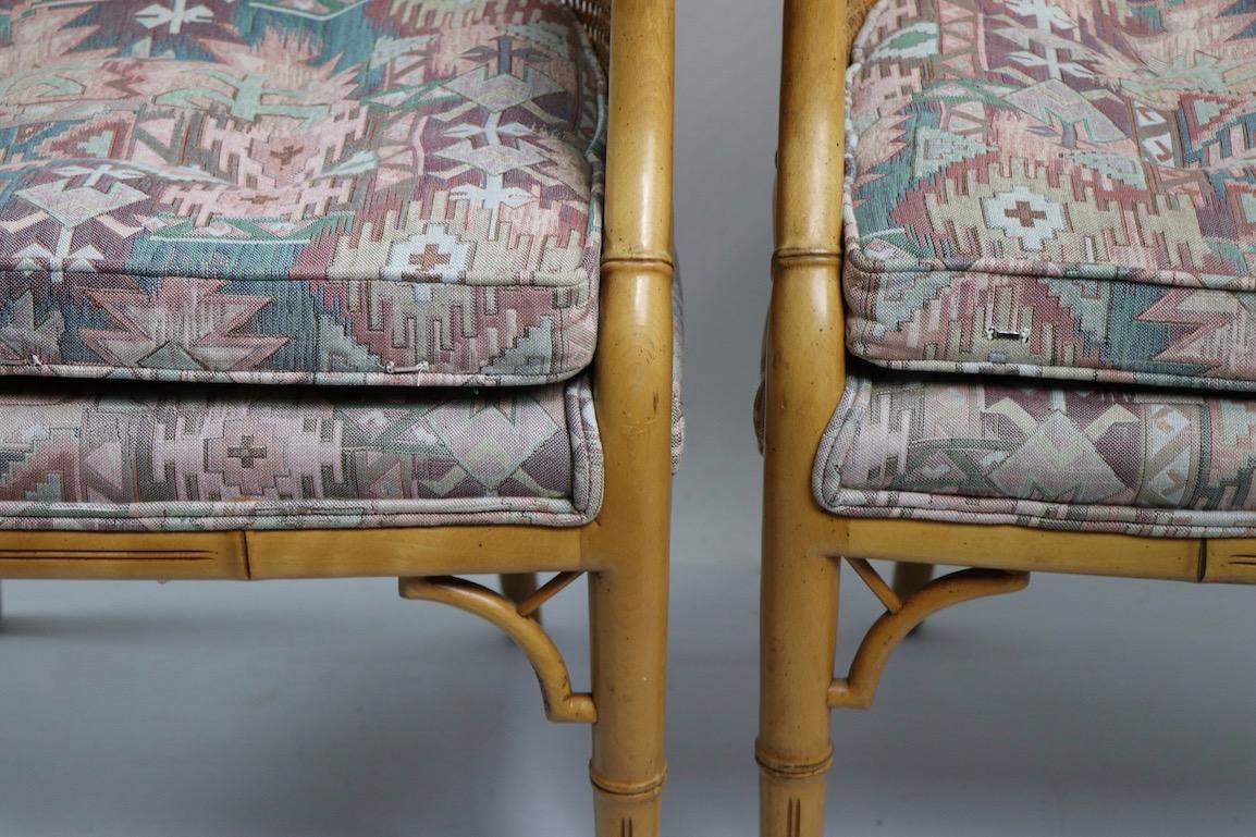 Pair of Faux Bamboo Chairs by the Century Chair Company 4