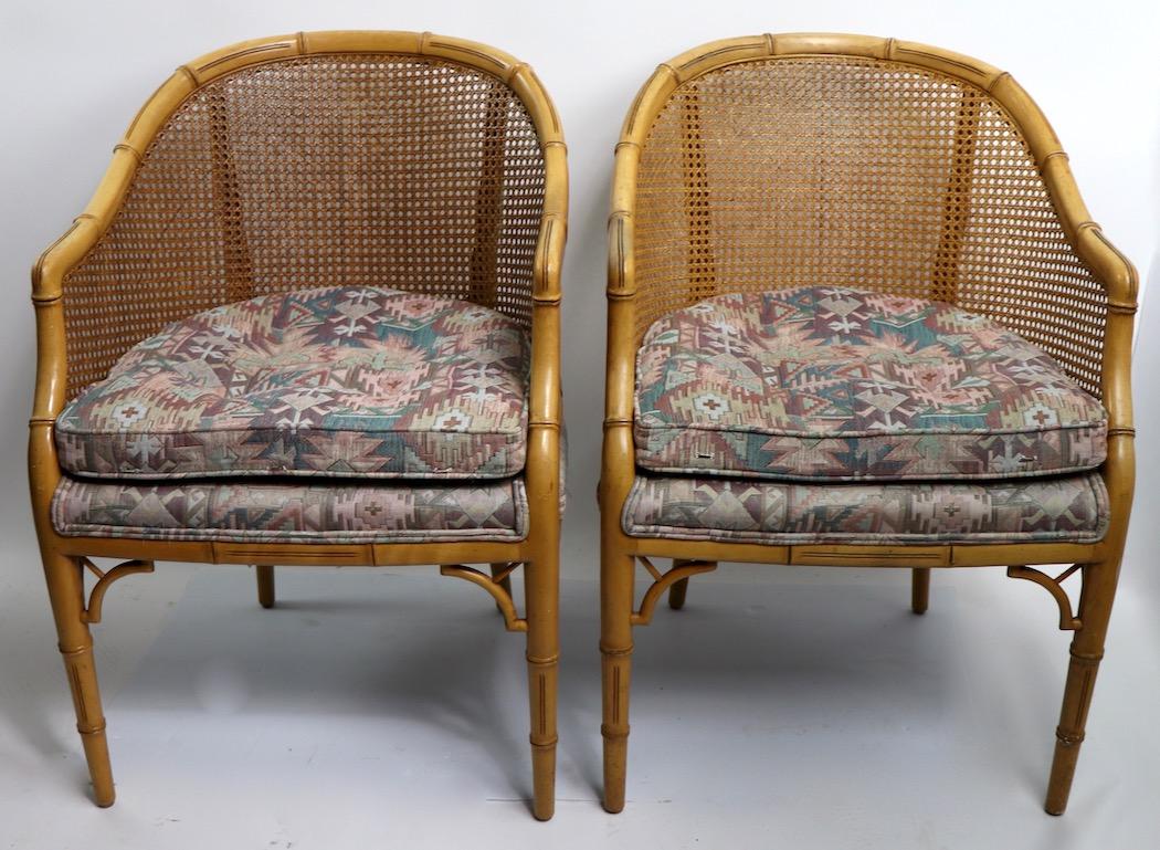 Pair of Faux Bamboo Chairs by the Century Chair Company 5