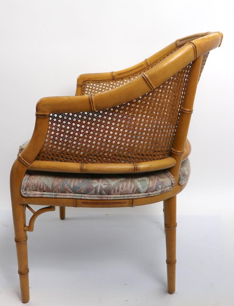 20th Century Pair of Faux Bamboo Chairs by the Century Chair Company