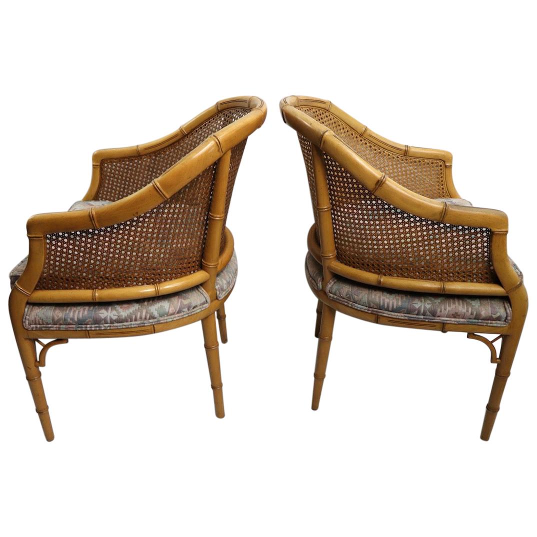 Pair of Faux Bamboo Chairs by the Century Chair Company