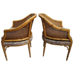 Pair of Faux Bamboo Chairs by the Century Chair Company